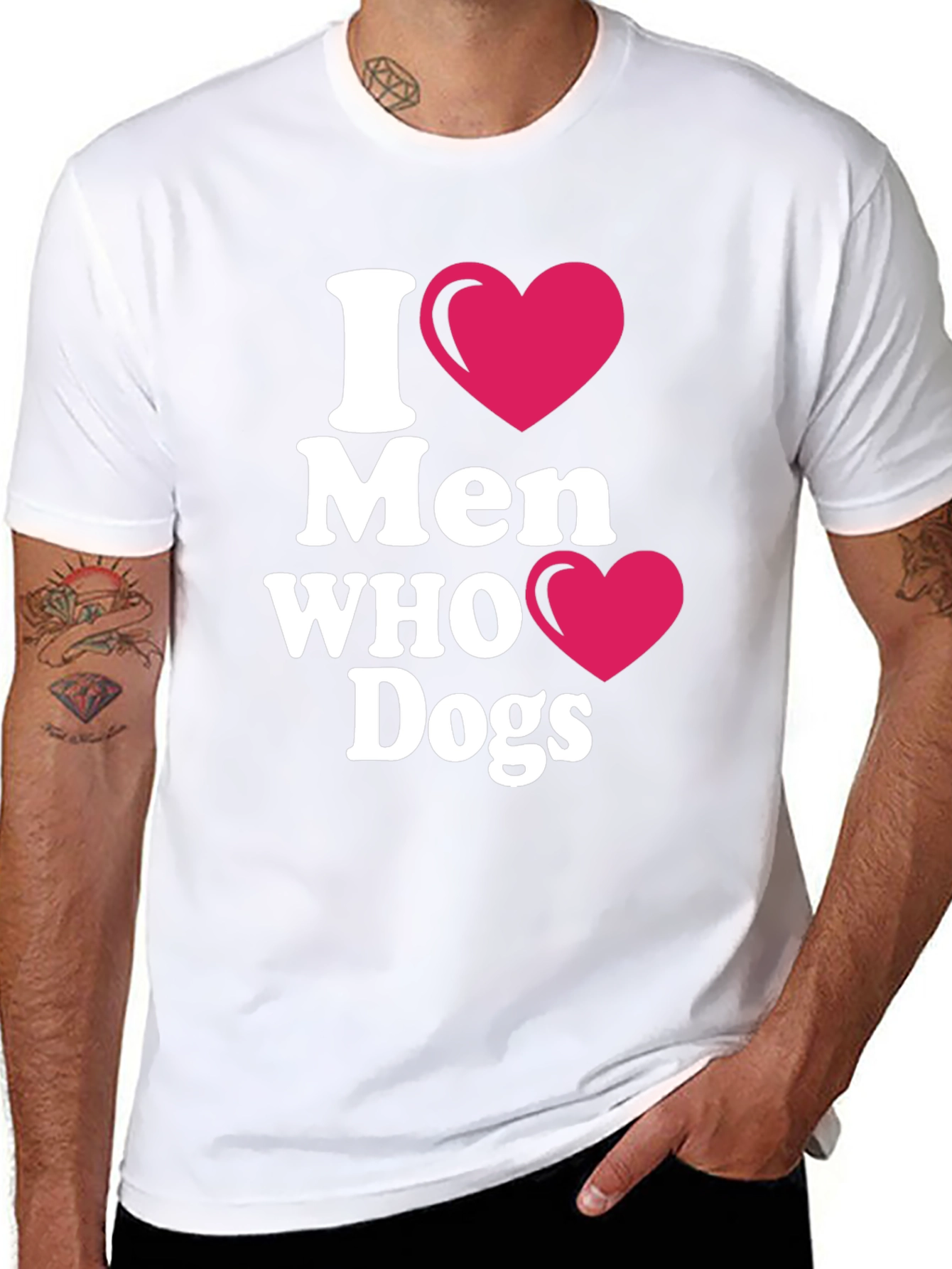 I Heart Men Who Love Dogs T-Shirt