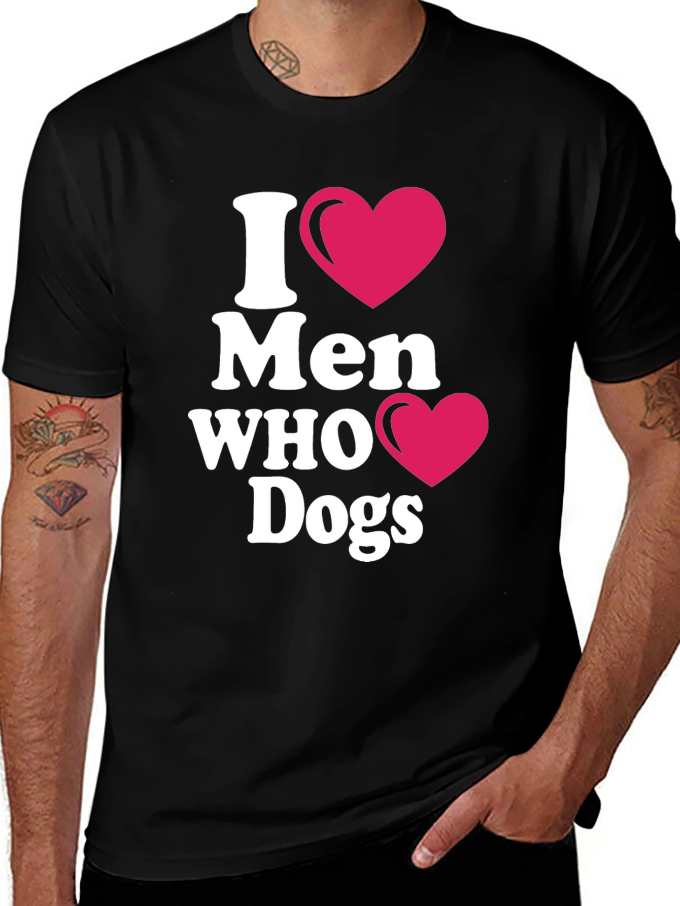 I Heart Men Who Love Dogs T-Shirt