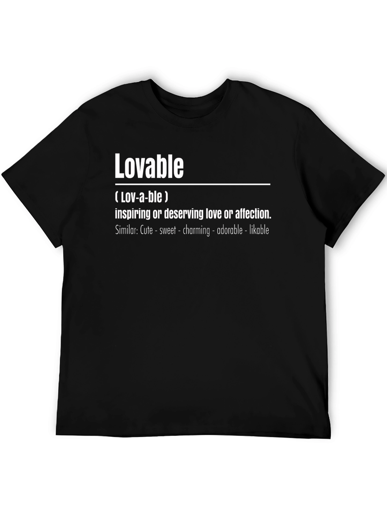 Lovable Definition Black T-Shirt