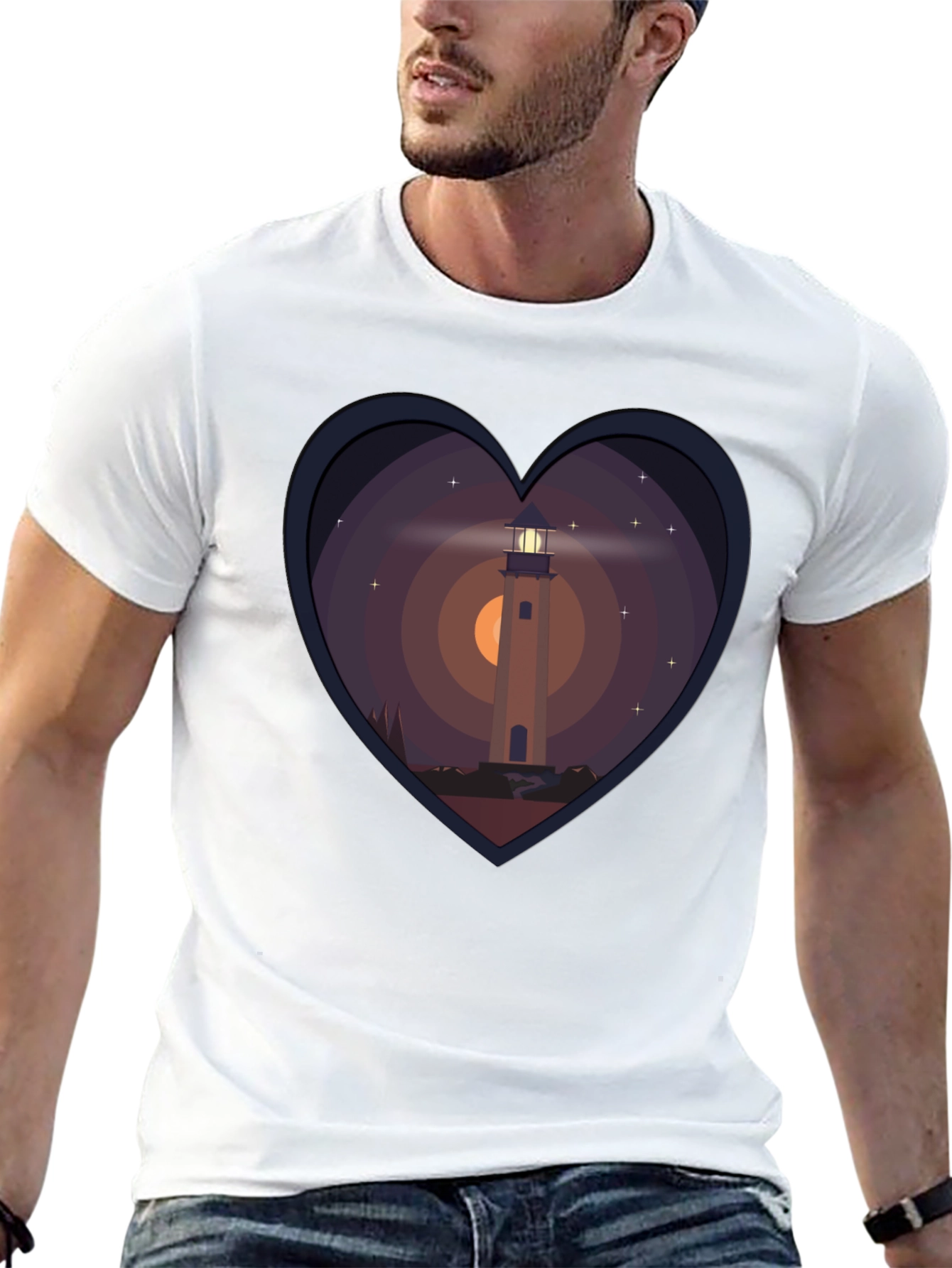 Lighthouse Heart Graphic Tee