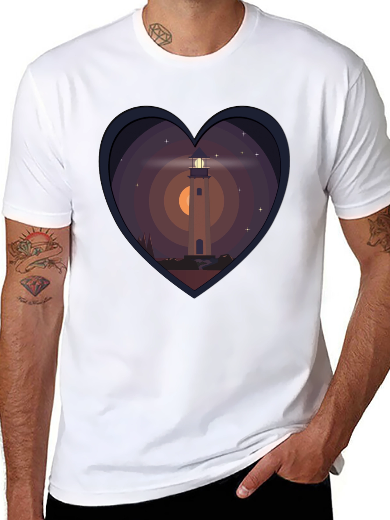 Lighthouse Heart Graphic Tee