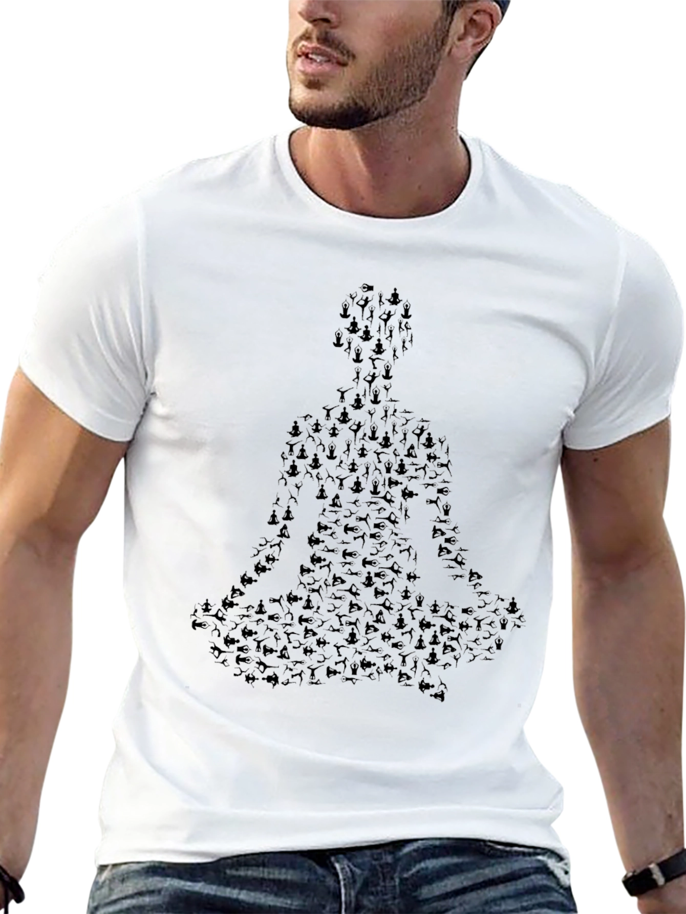 Yoga Meditation T-Shirt - Black Graphic Tee