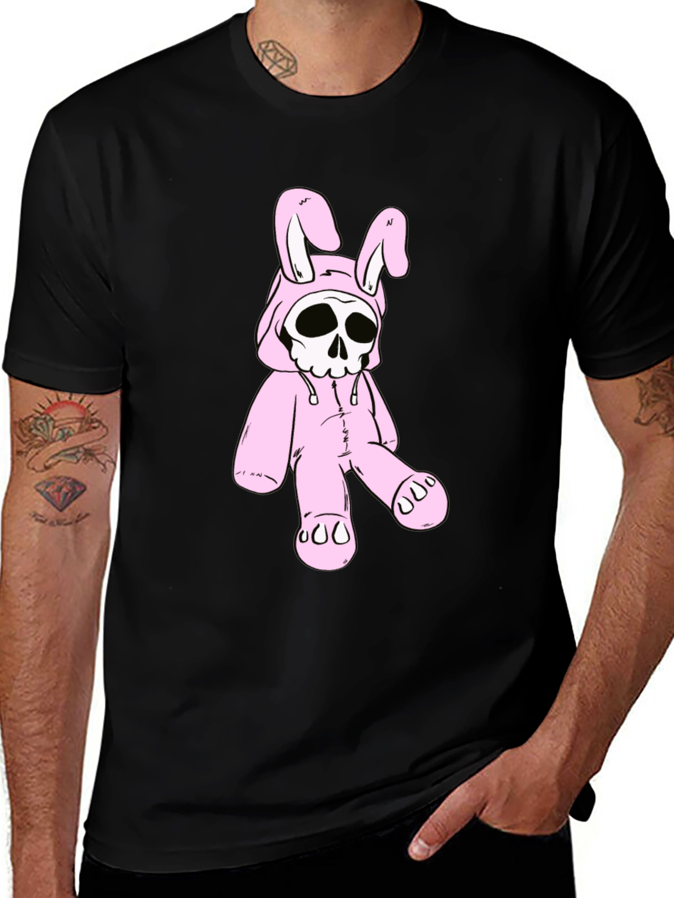 Skull Bunny T-Shirt - Edgy Graphic Tee