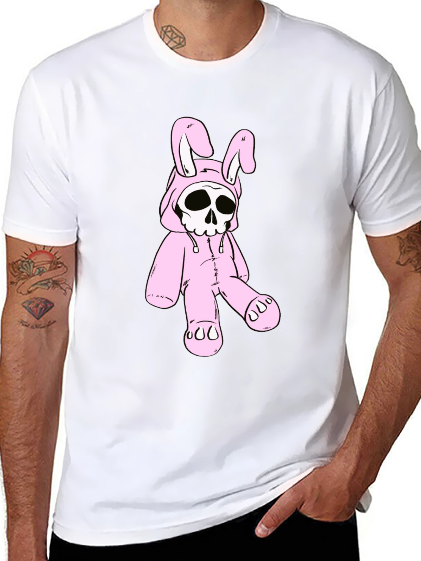 Skull Bunny T-Shirt - Edgy Graphic Tee