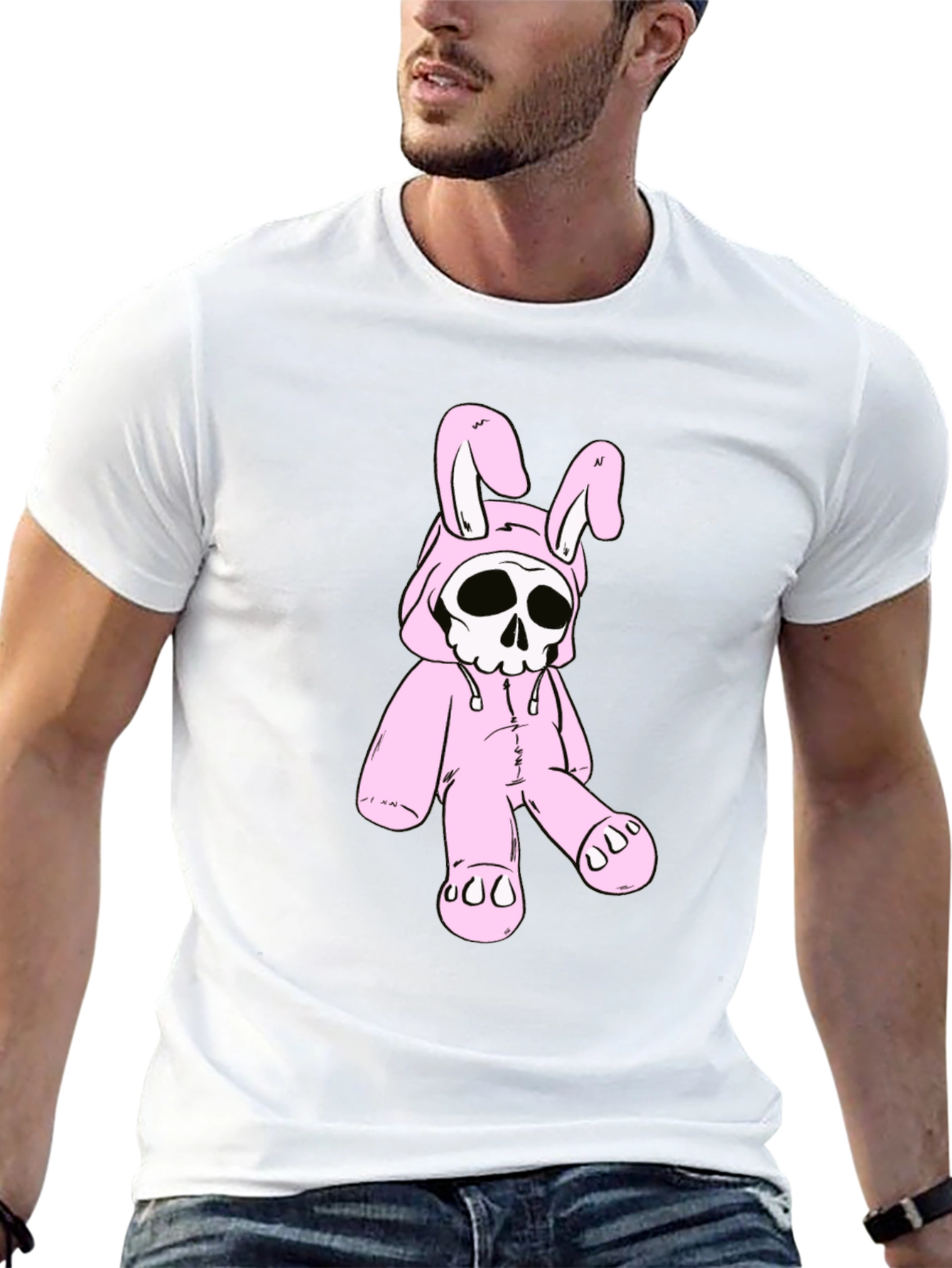 Skull Bunny T-Shirt - Edgy Graphic Tee