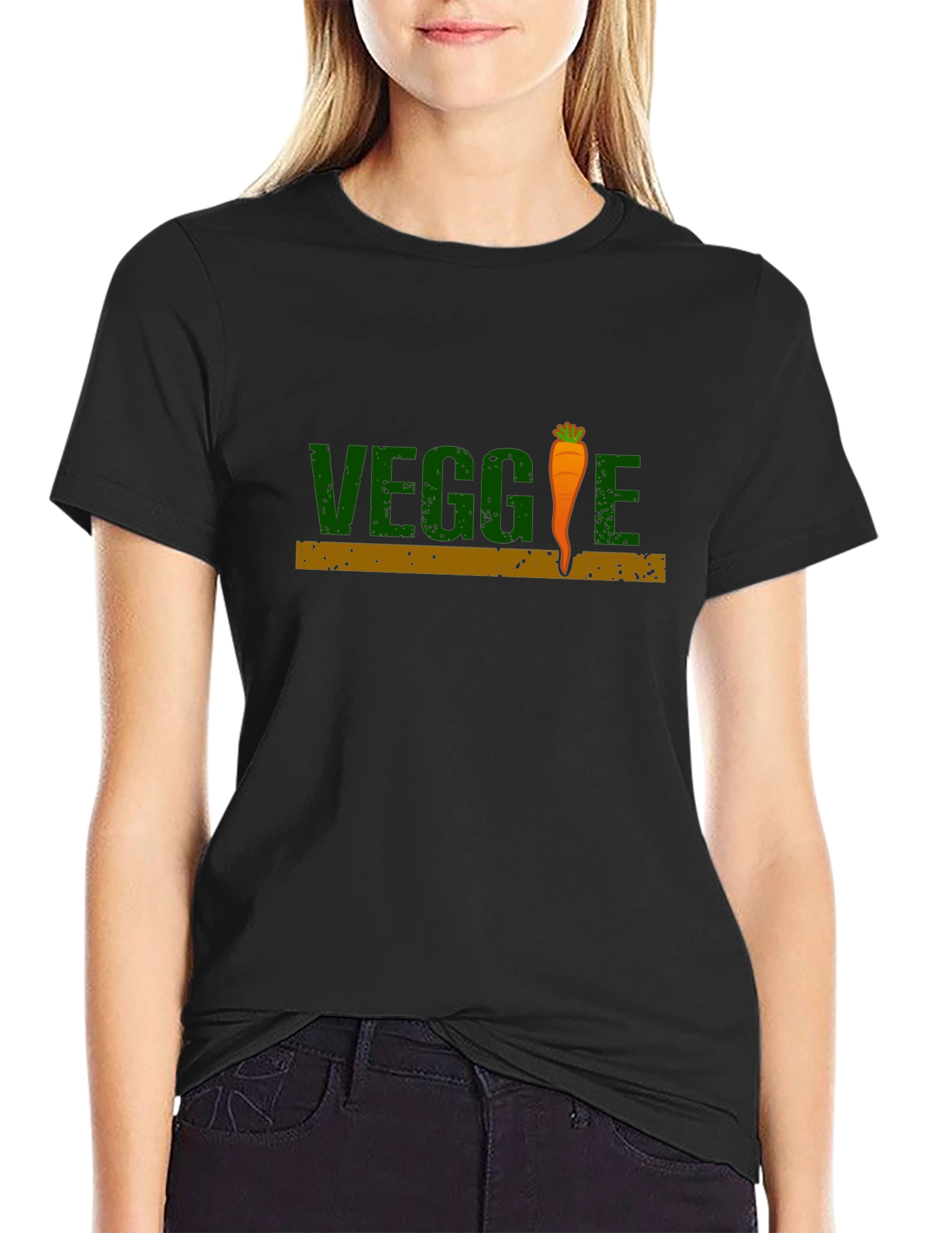 Veggie Carrot Graphic T-Shirt - Stylish Vegan Tee