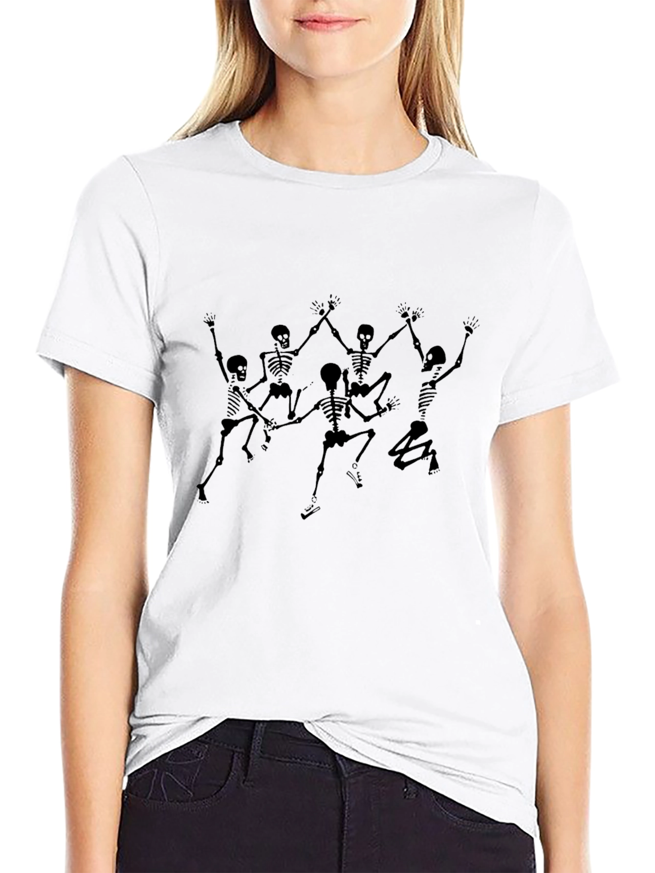 Skeleton Dance Black T-Shirt - Gothic Style