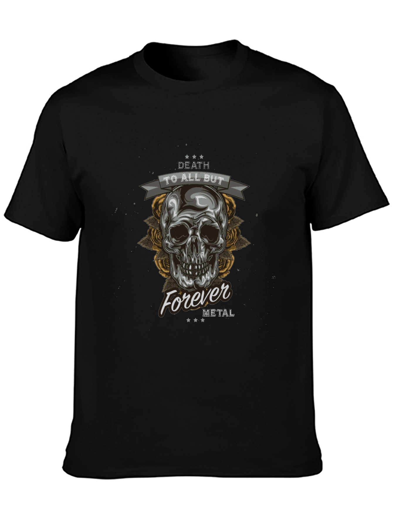 Death to All But Metal Skull Graphic Tee