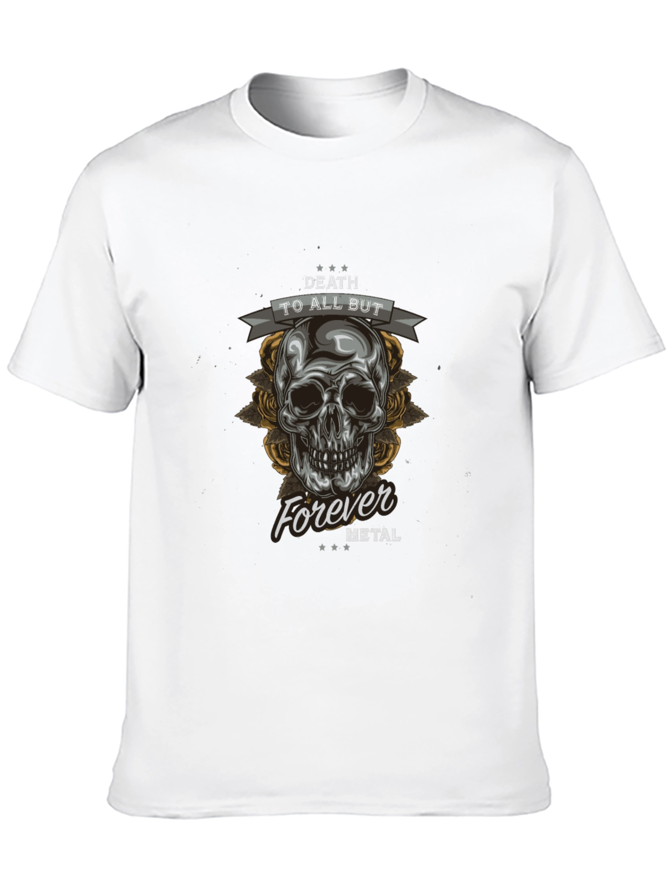 Death to All But Metal Skull Graphic Tee