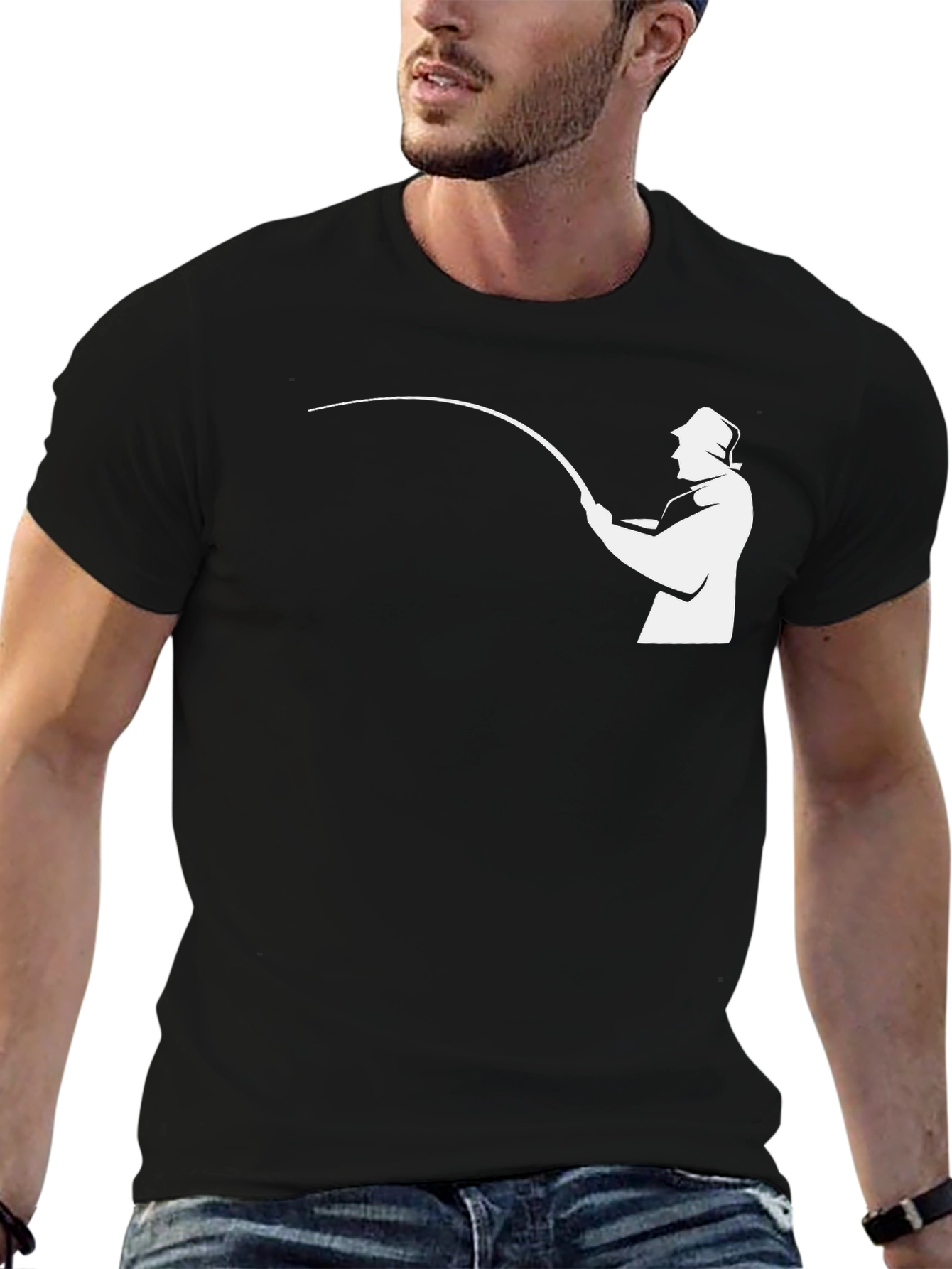 Fishing T-Shirt - Silhouette Angler Tee