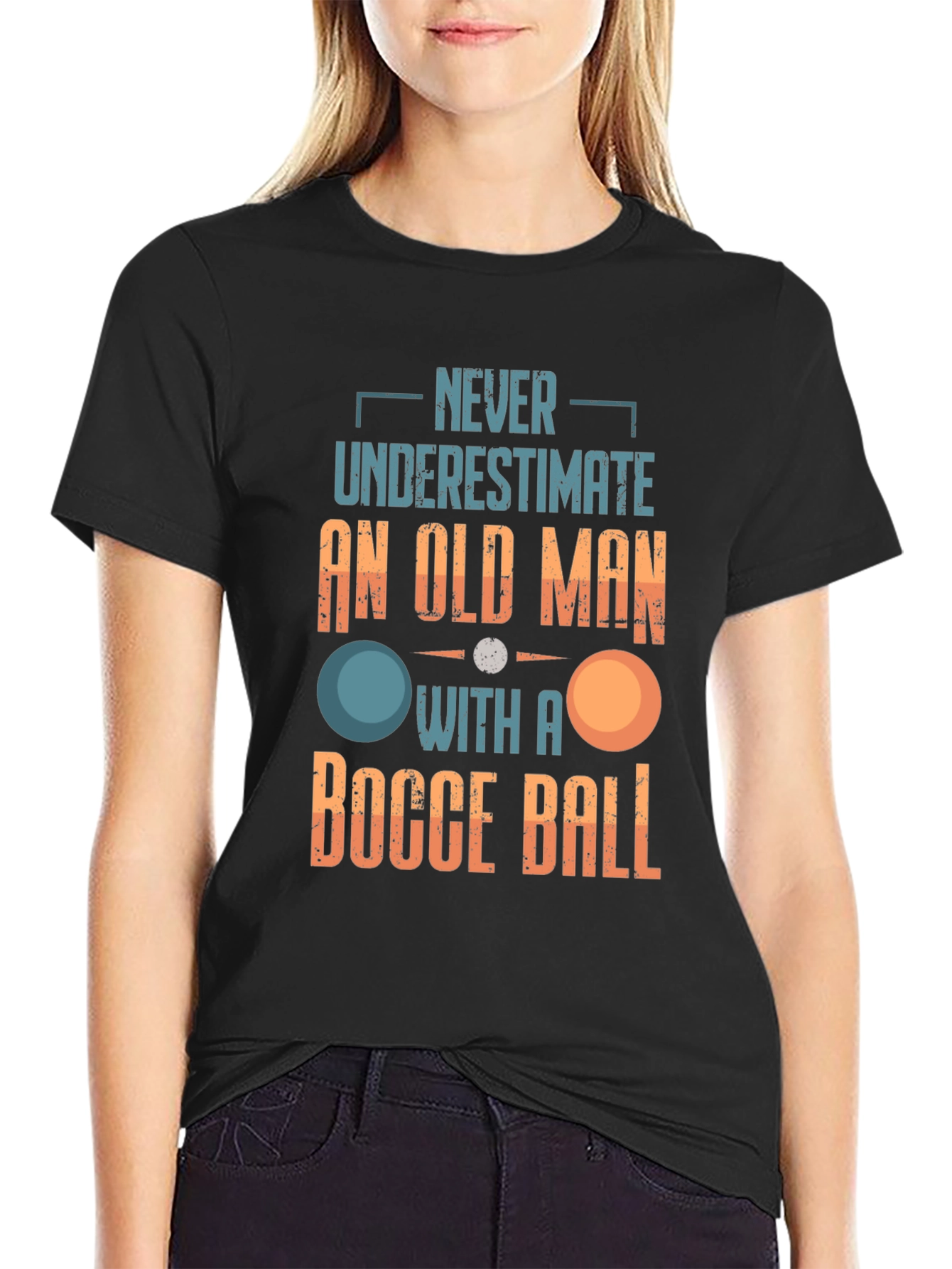 Old Man Bocce Ball Graphic Tee