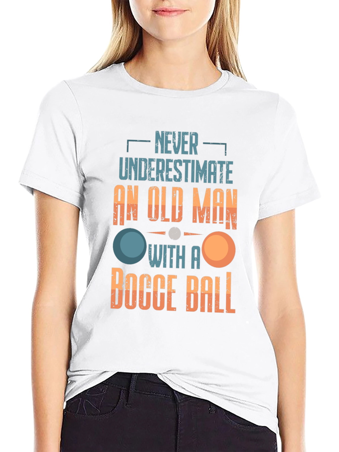 Old Man Bocce Ball Graphic Tee