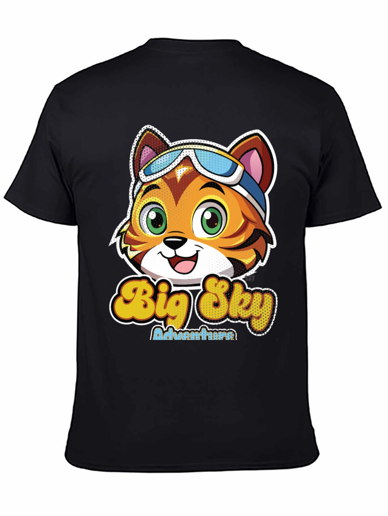 Big Sky Adventures Cartoon Cat T-Shirt