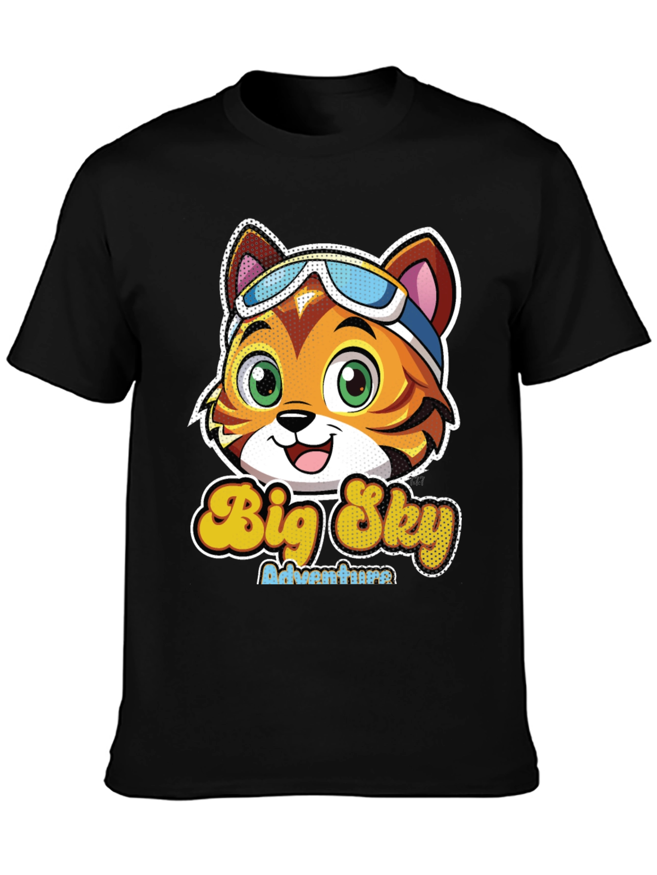 Big Sky Adventures Cartoon Cat T-Shirt