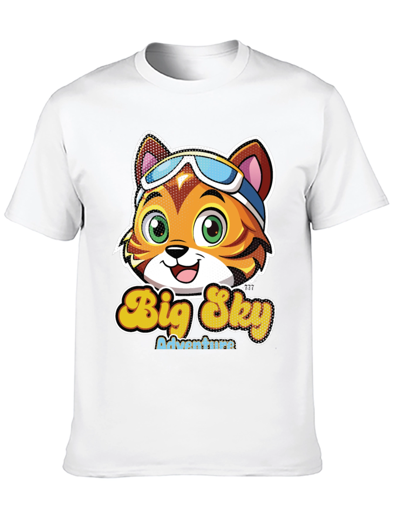 Big Sky Adventures Cartoon Cat T-Shirt