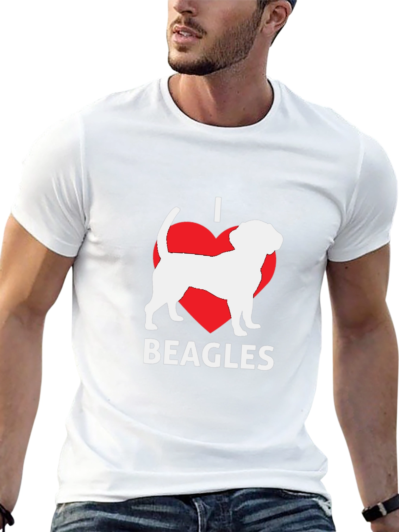 I Love Beagles T-Shirt - Black