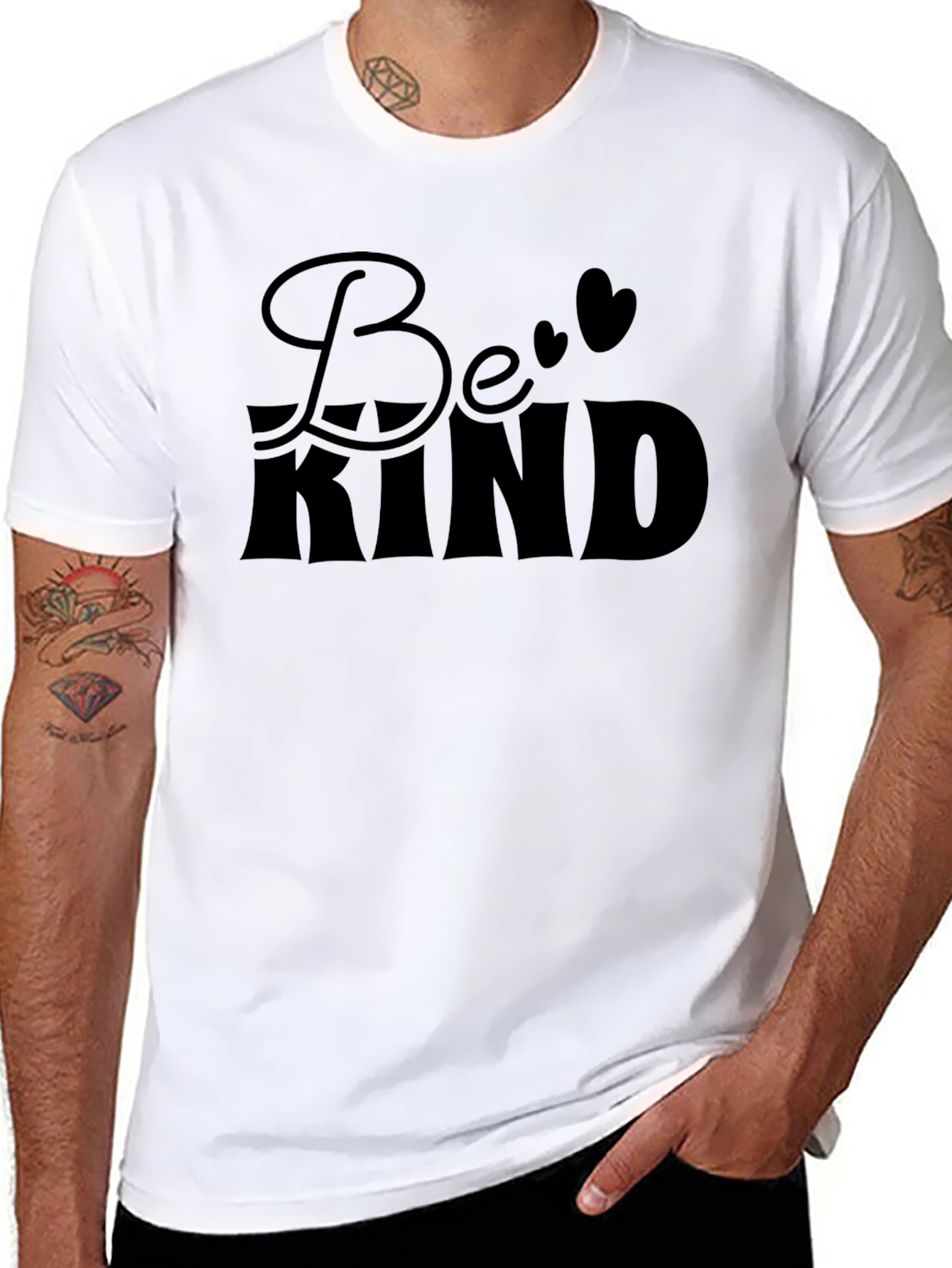 Be Kind Graphic Print Black T-Shirt