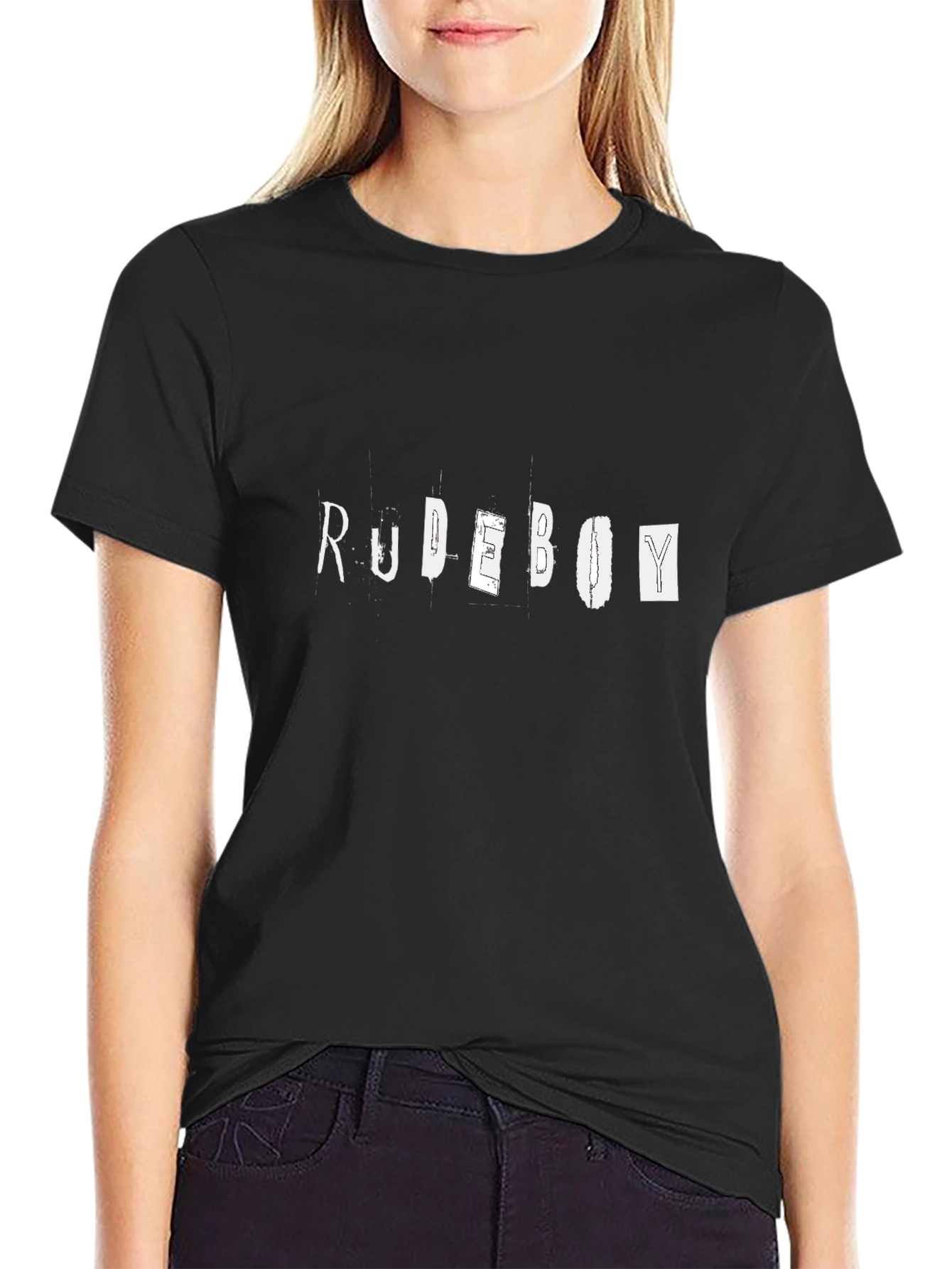 RUDEBOY Graphic Print Black T-Shirt