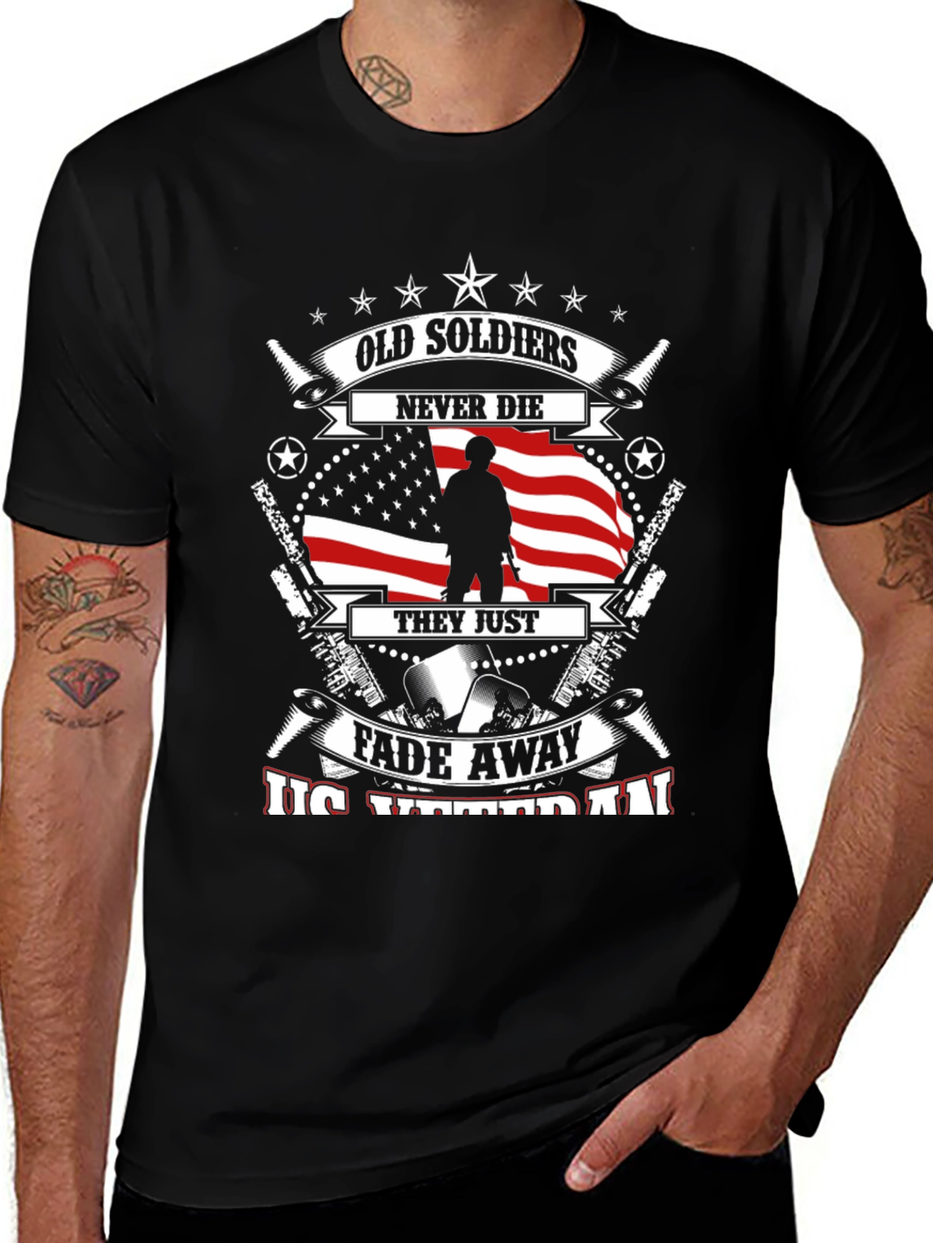 Old Soldiers Never Die Veteran Graphic Tee