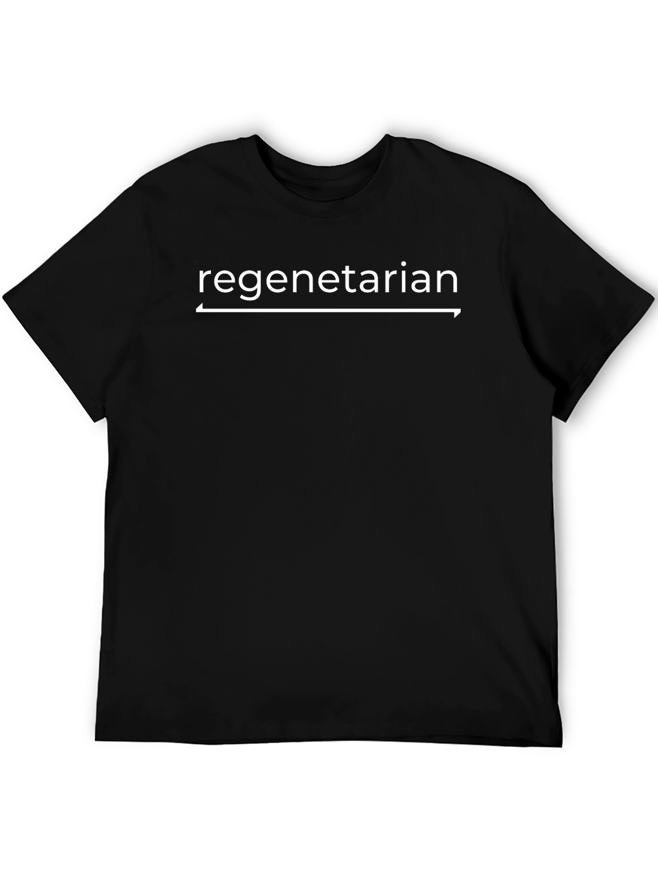 Regenetarian Graphic Tee - Black Cotton T-Shirt