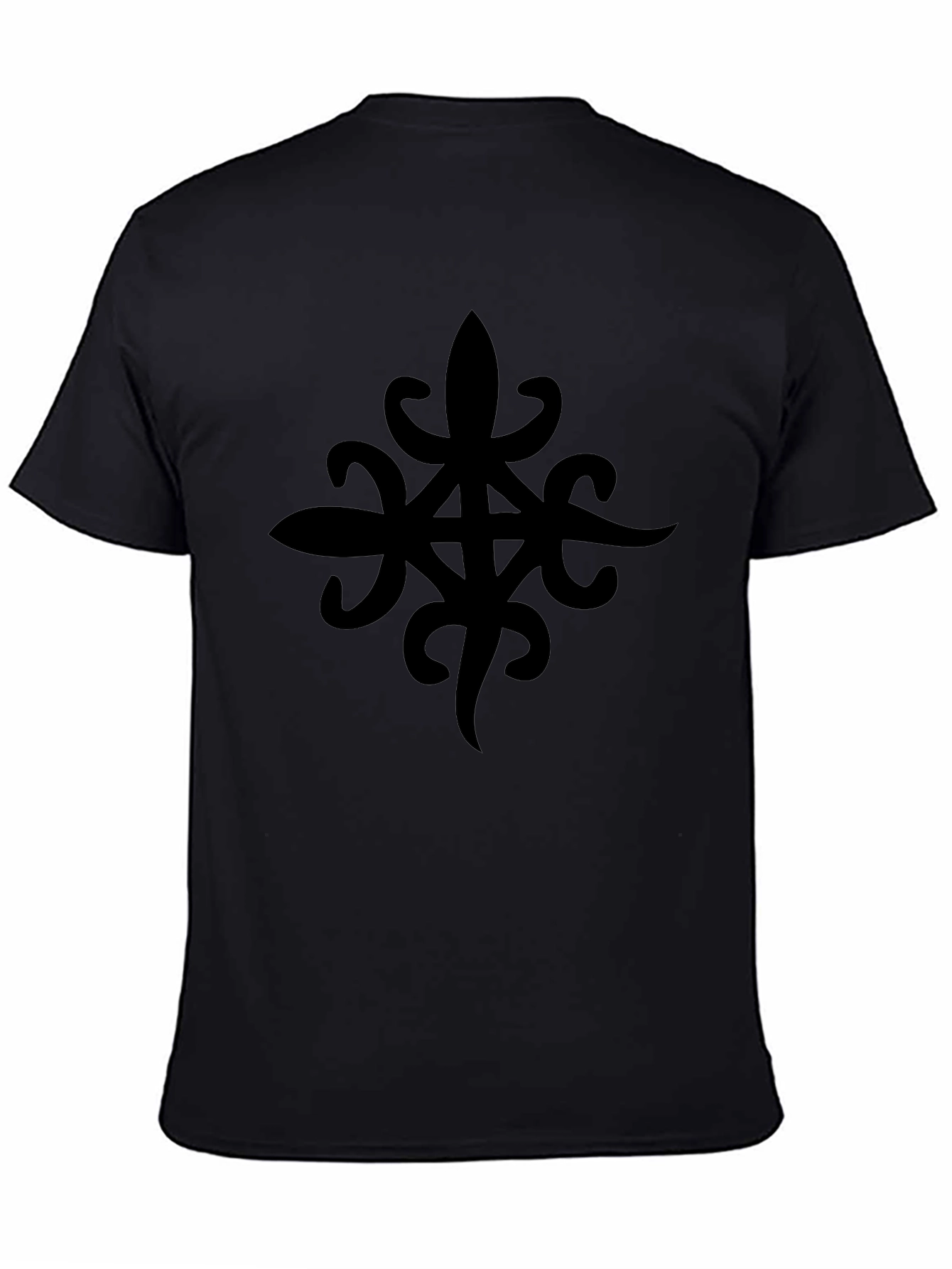 Statement Black Graphic Tee - Bold Symbol Design