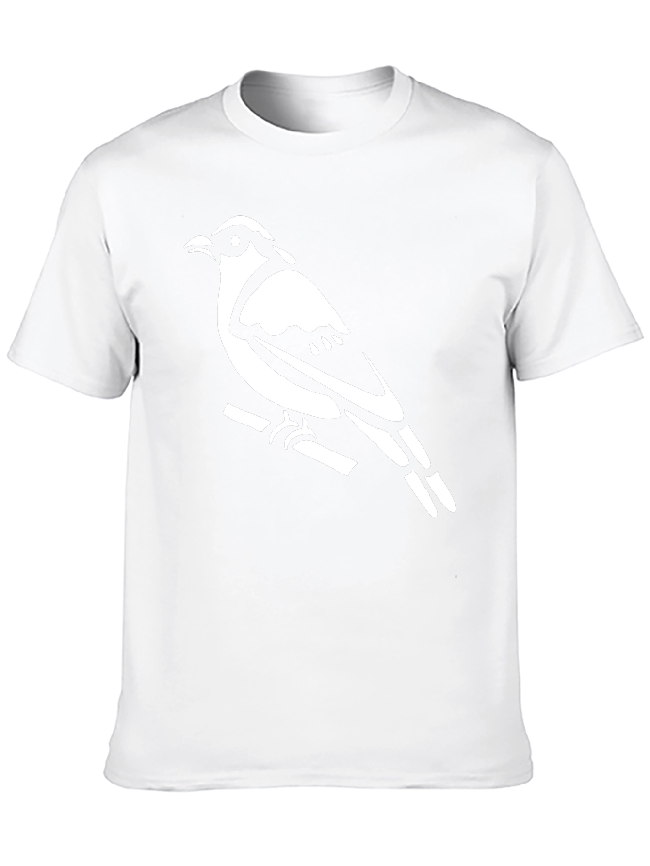 Bird on Branch Graphic Tee - Black Cotton Shirt