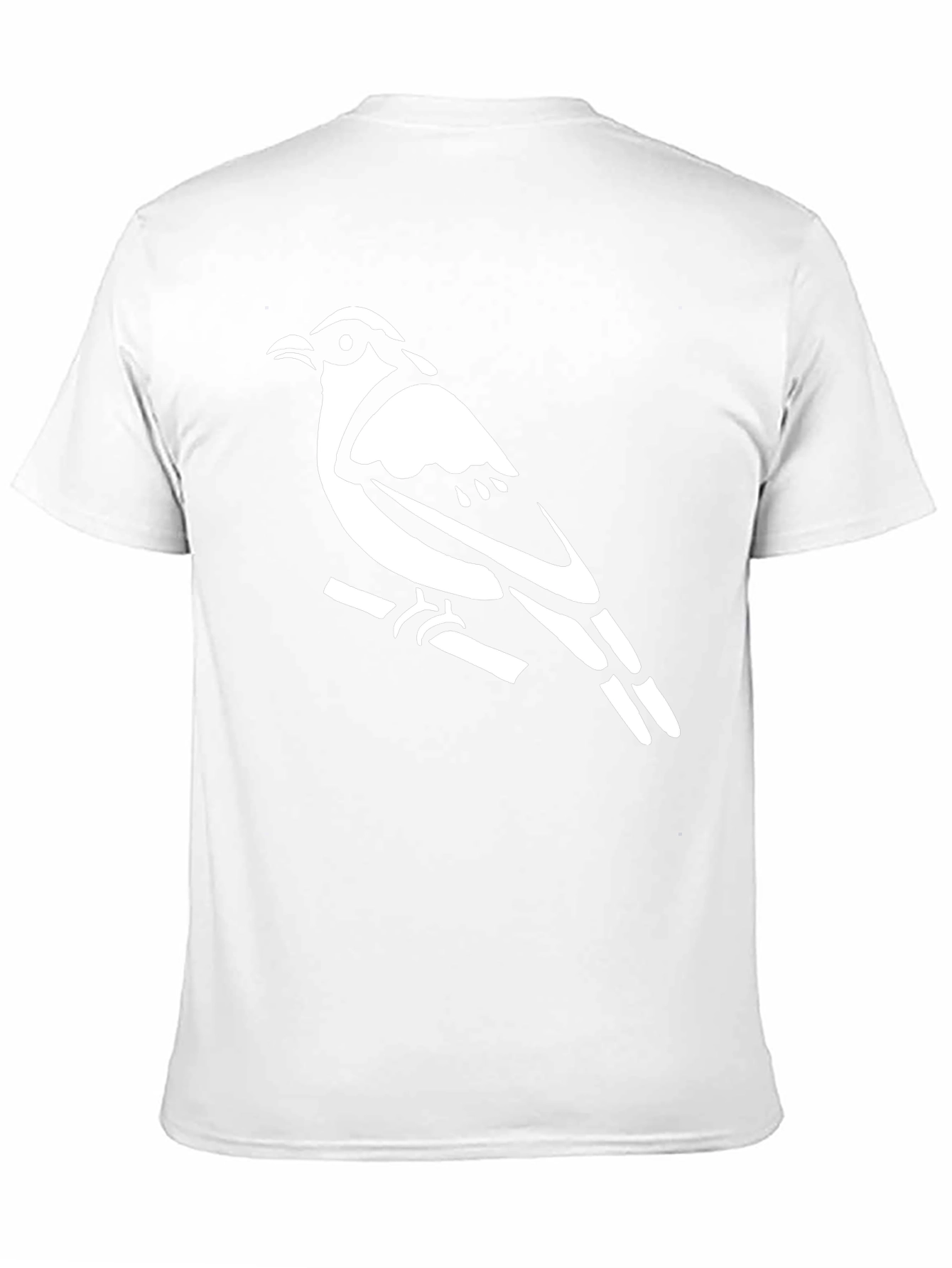 Bird on Branch Graphic Tee - Black Cotton Shirt