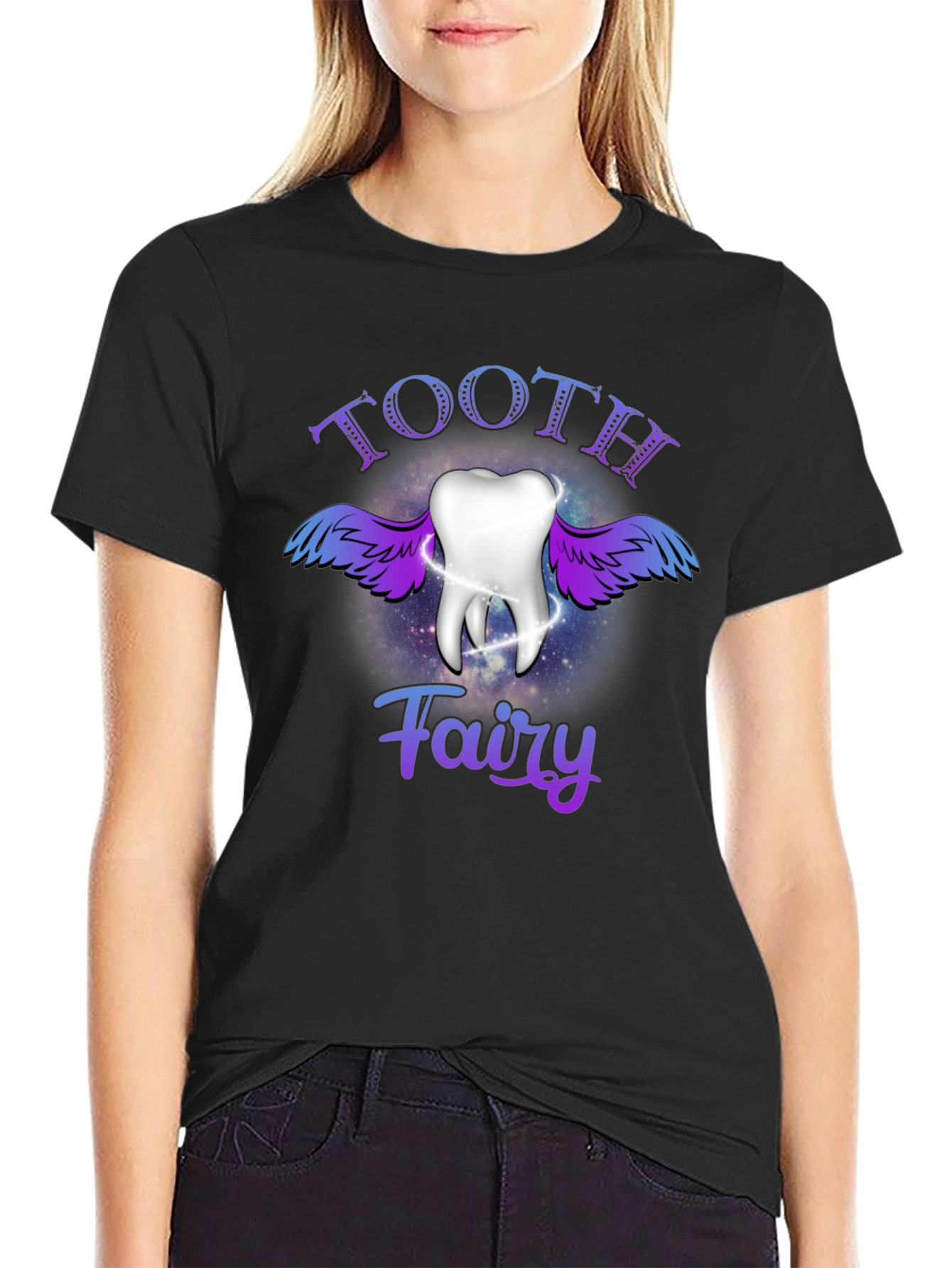 Tooth Fairy Graphic T-Shirt - Black