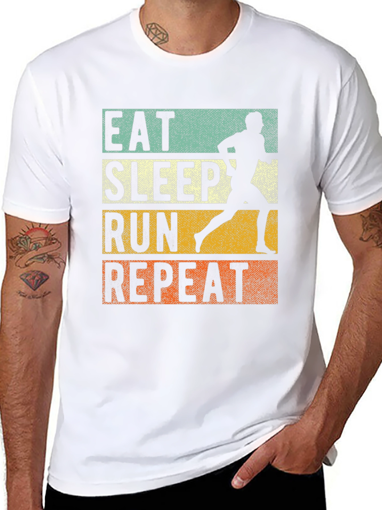Eat Sleep Run Repeat Graphic Tee