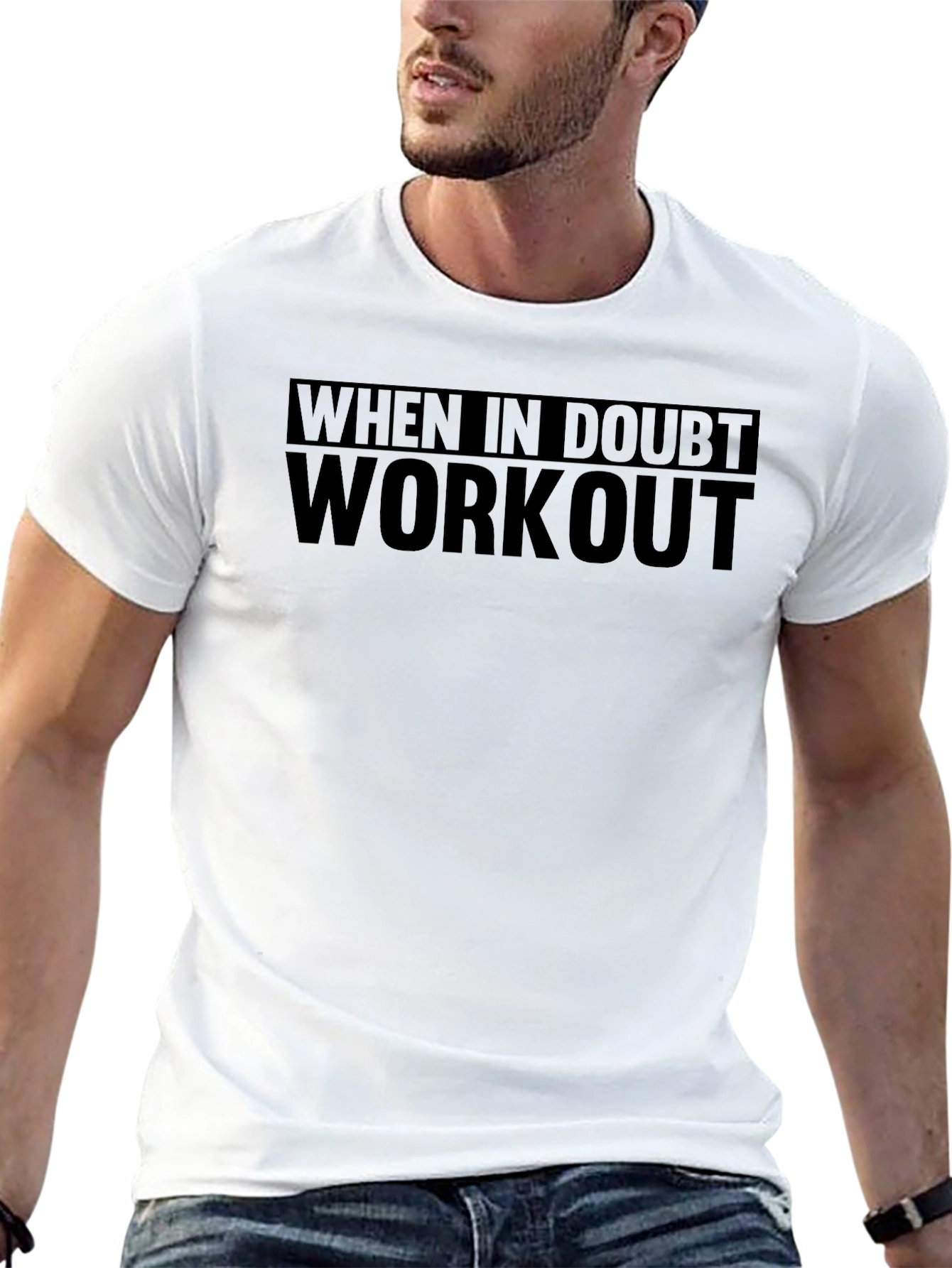 When in Doubt Workout Black T-Shirt