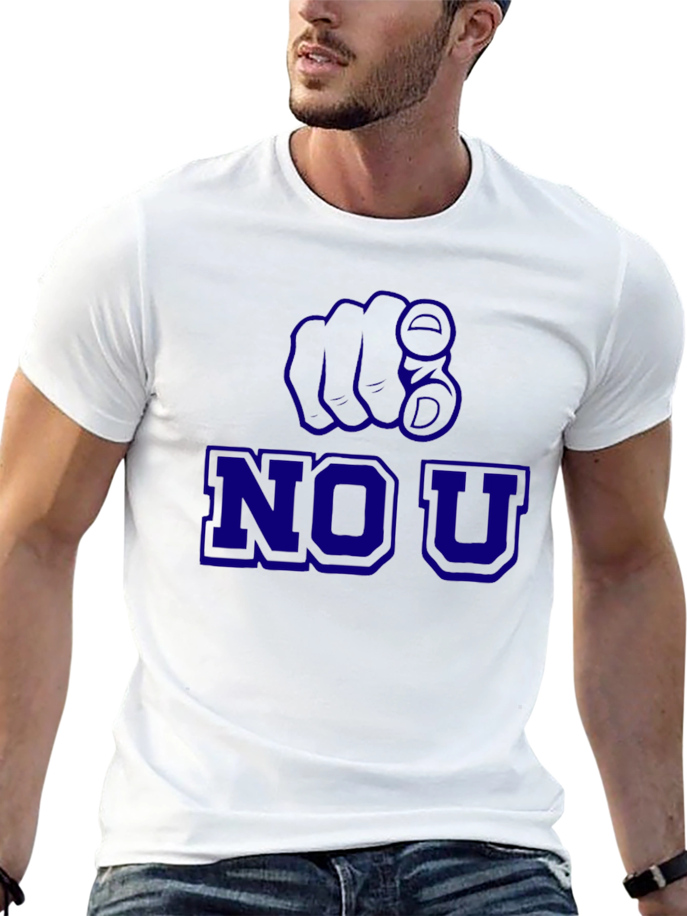 No U Pointing Finger Graphic T-Shirt