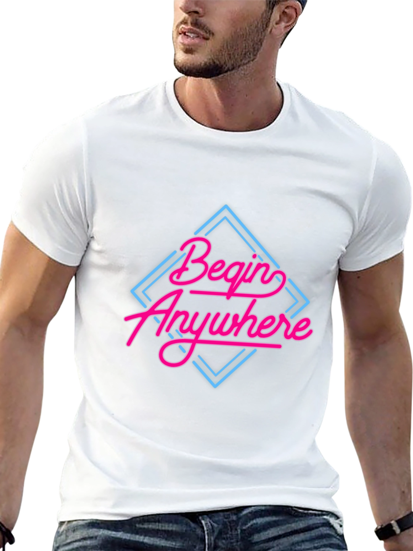 Begin Anywhere Graphic Tee - Black T-Shirt