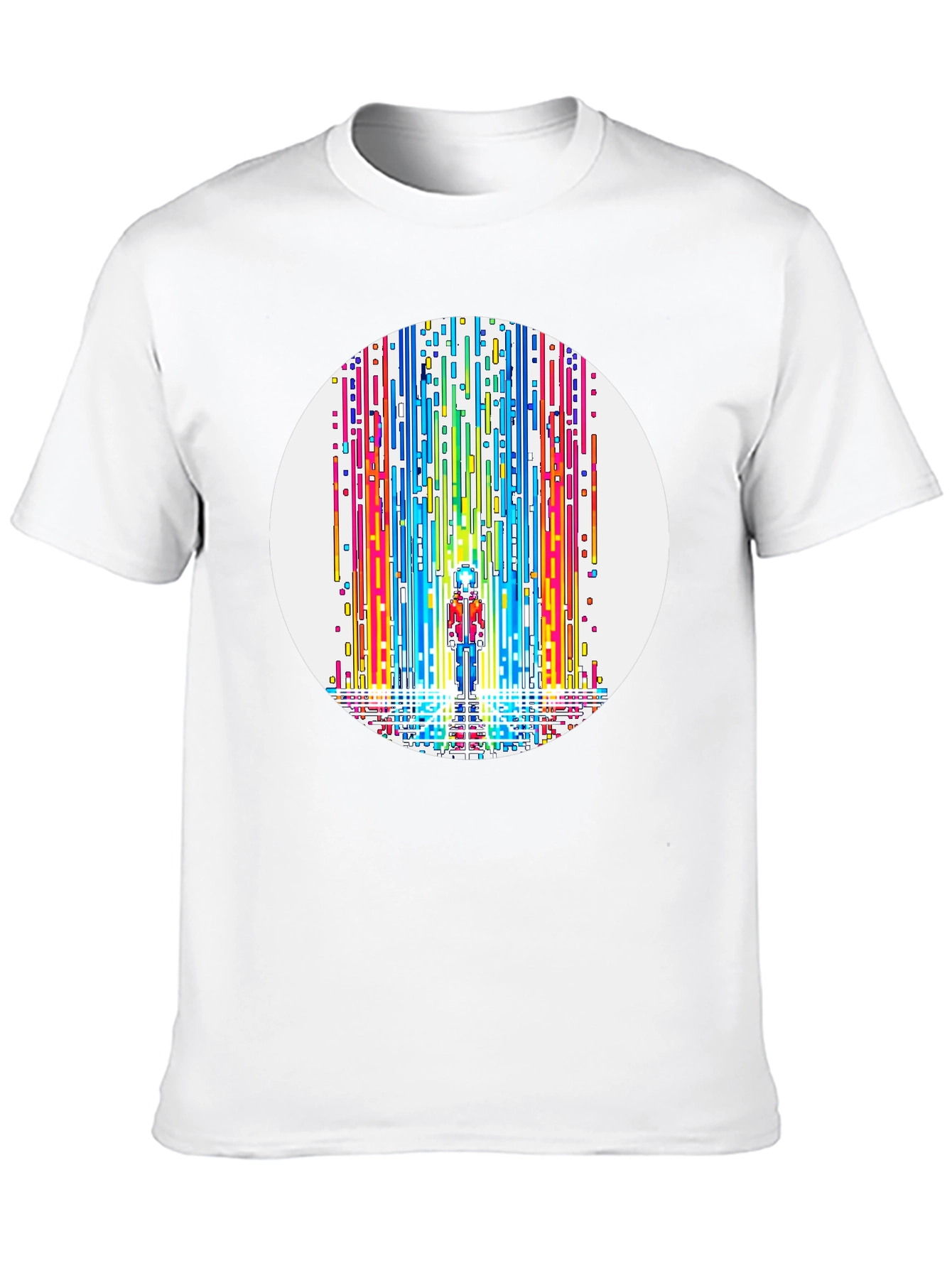 Rainbow Waterfall Graphic Tee - Unique Design