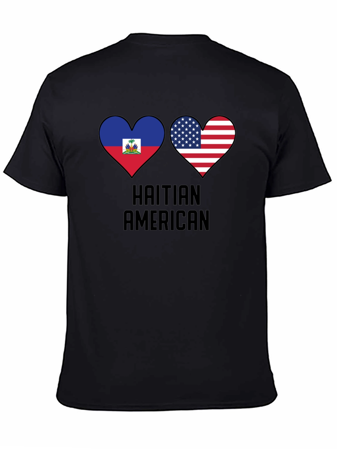 Haitian American Flag Heart T-Shirt
