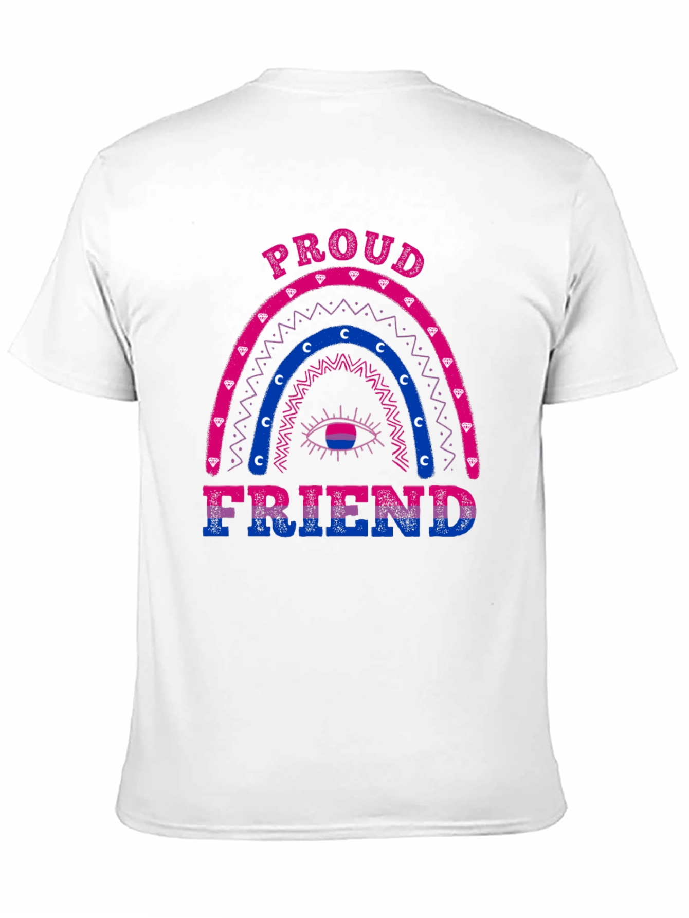 Proud Friend Bisexual Pride Rainbow T-Shirt