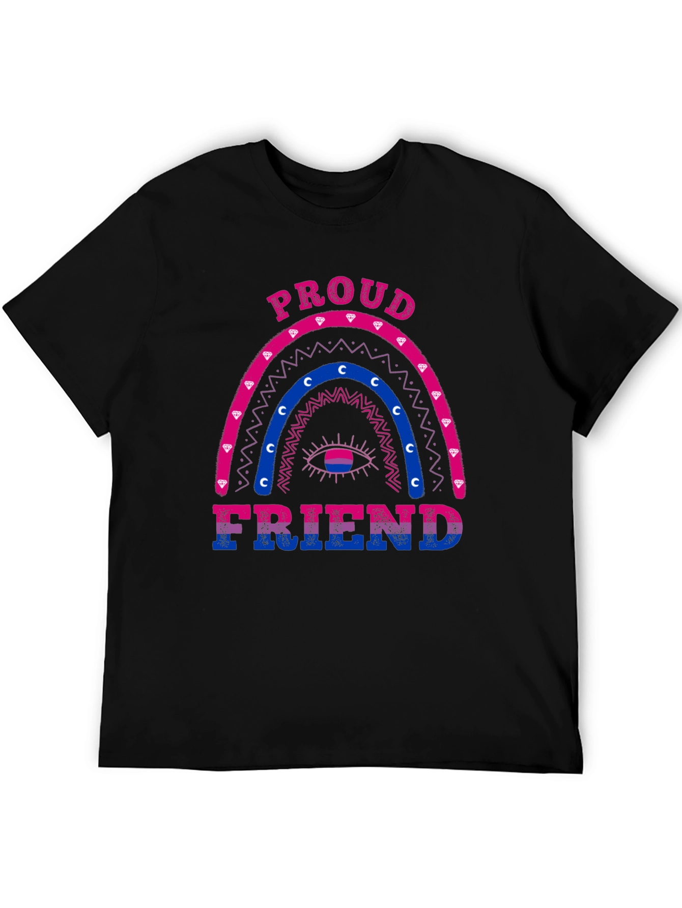 Proud Friend Bisexual Pride Rainbow T-Shirt