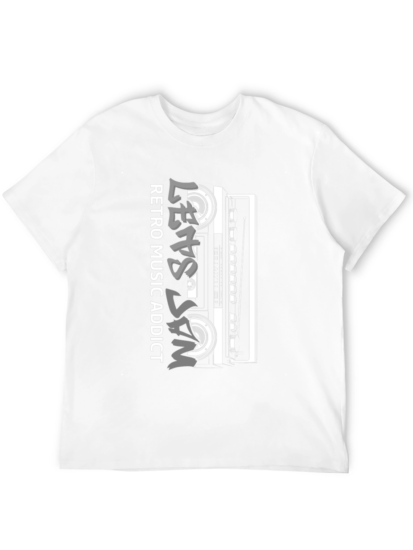 Retro Music Addict Black T-Shirt