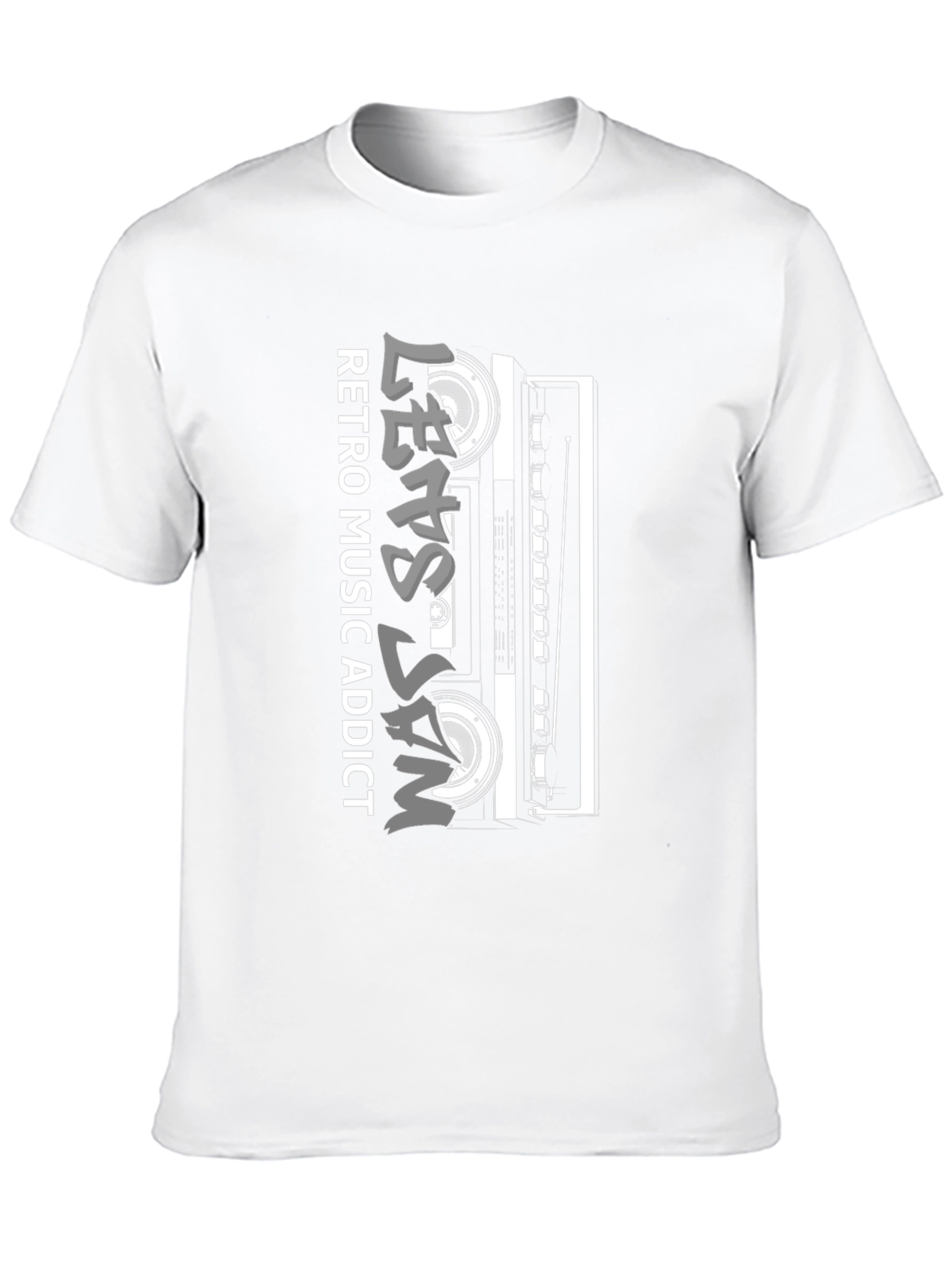 Retro Music Addict Black T-Shirt