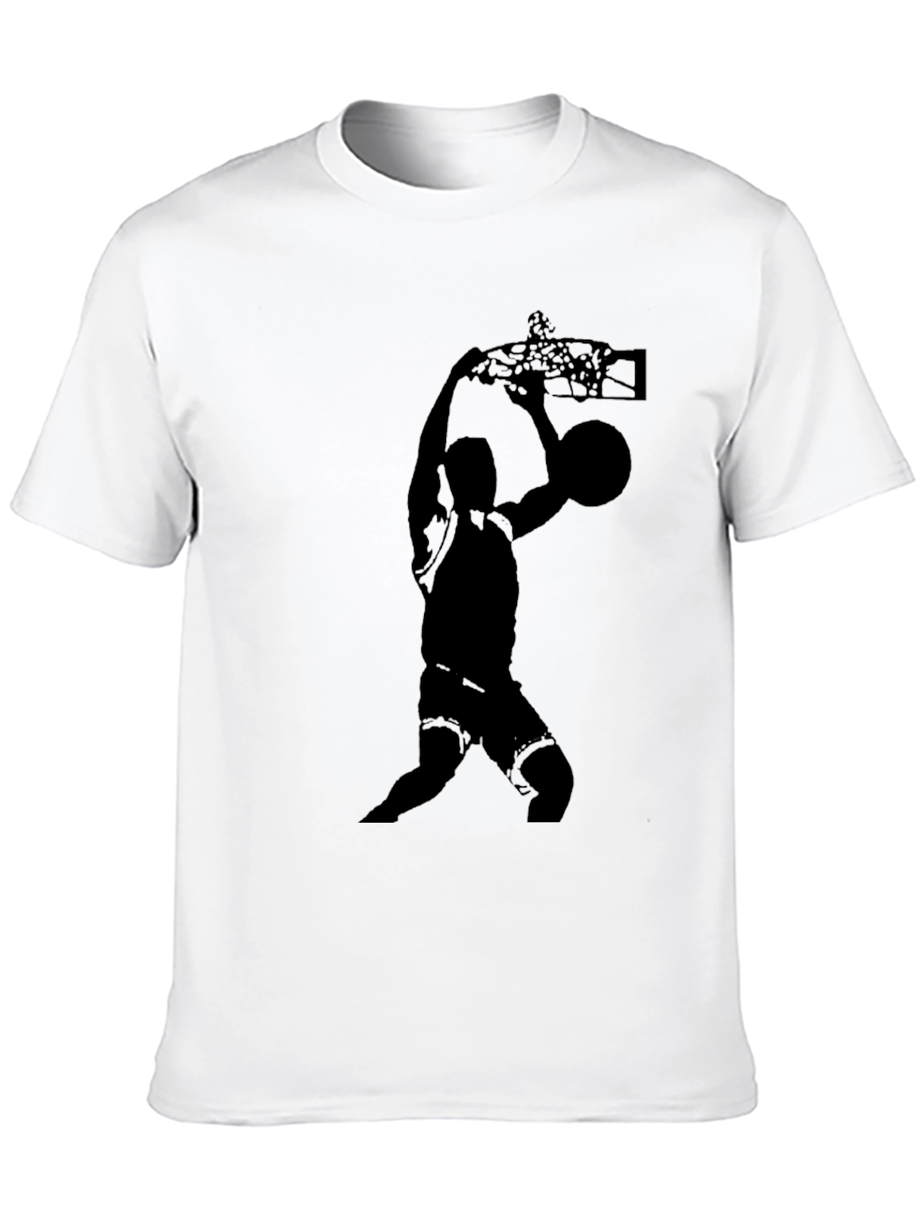 Basketball Slam Dunk Graphic Tee - Stylish Black T-Shirt