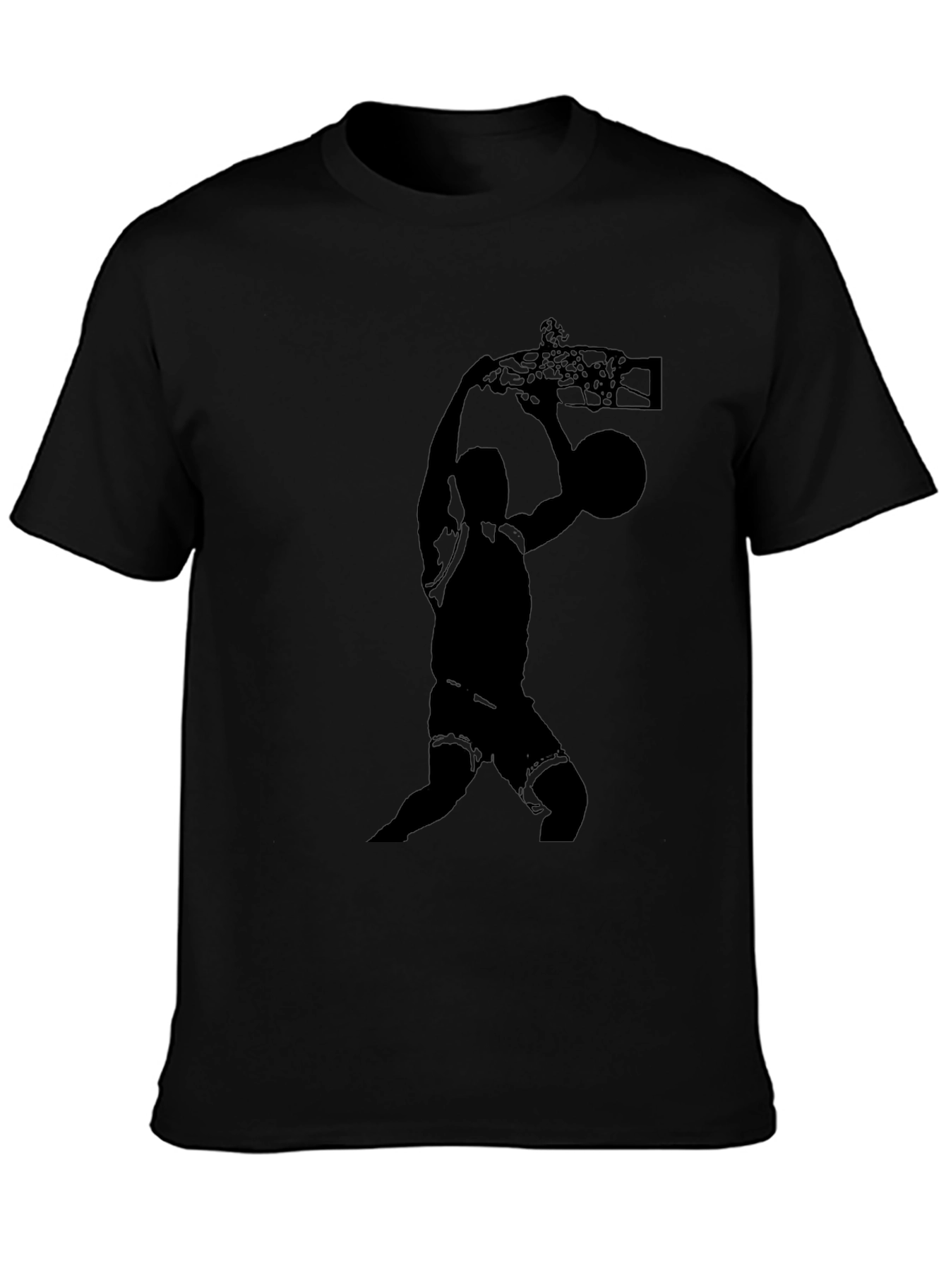 Basketball Slam Dunk Graphic Tee - Stylish Black T-Shirt