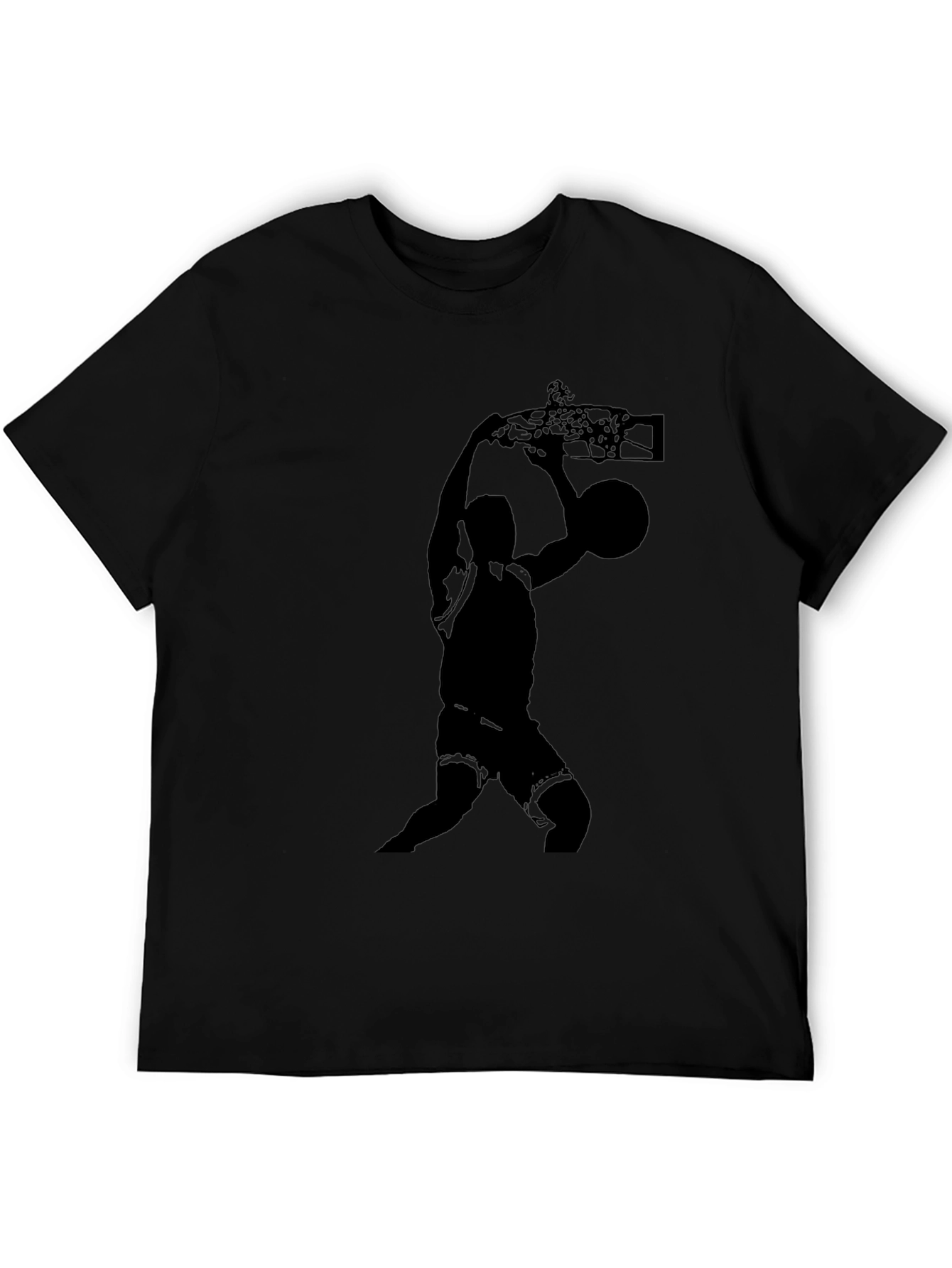 Basketball Slam Dunk Graphic Tee - Stylish Black T-Shirt