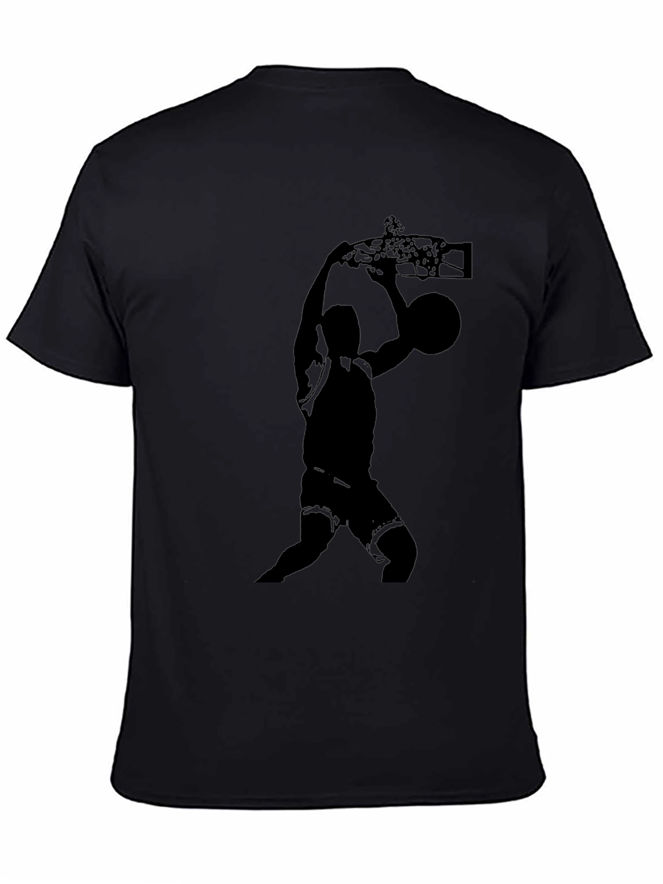 Basketball Slam Dunk Graphic Tee - Stylish Black T-Shirt
