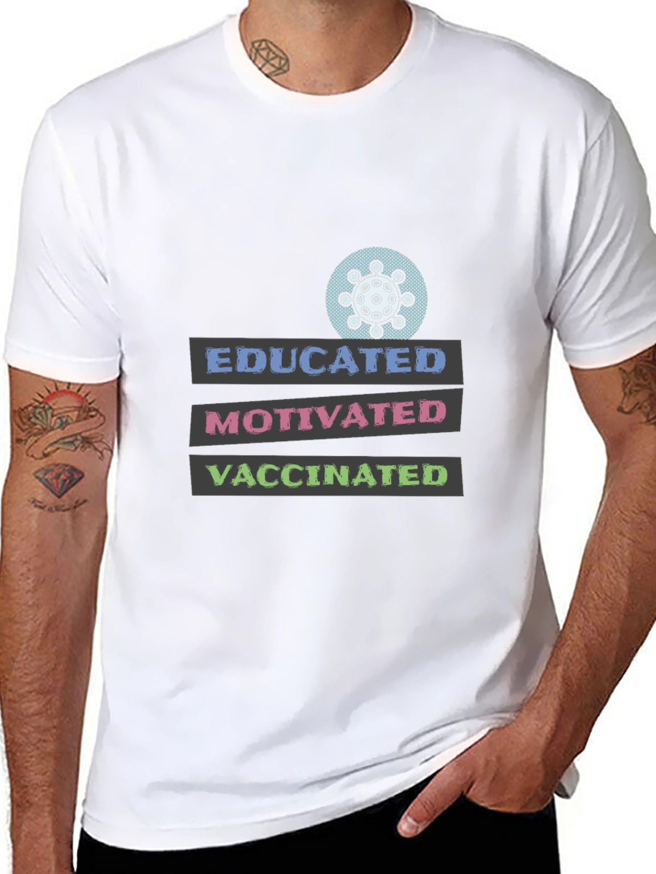 Educated Motivated Vaccinated Graphic Tee
