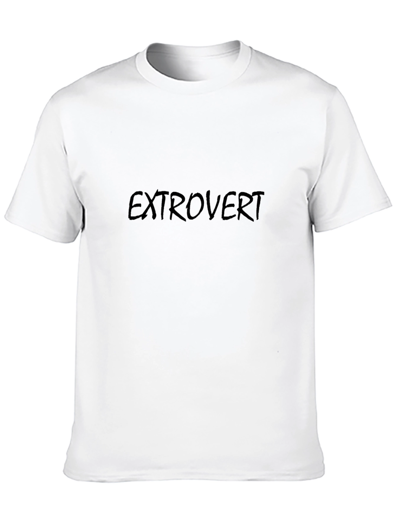Extrovert Black Graphic Tee - Bold Statement Shirt