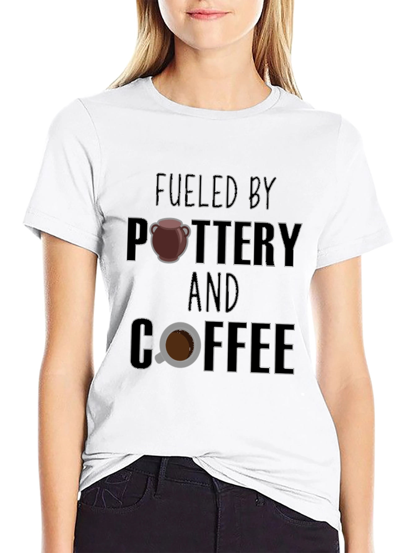 Fueled by Pottery and Coffee Graphic Tee