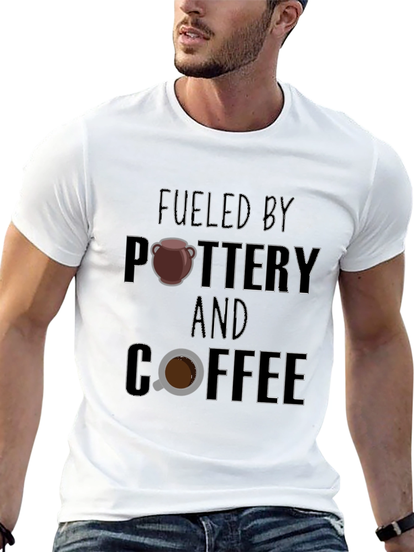 Fueled by Pottery and Coffee Graphic Tee