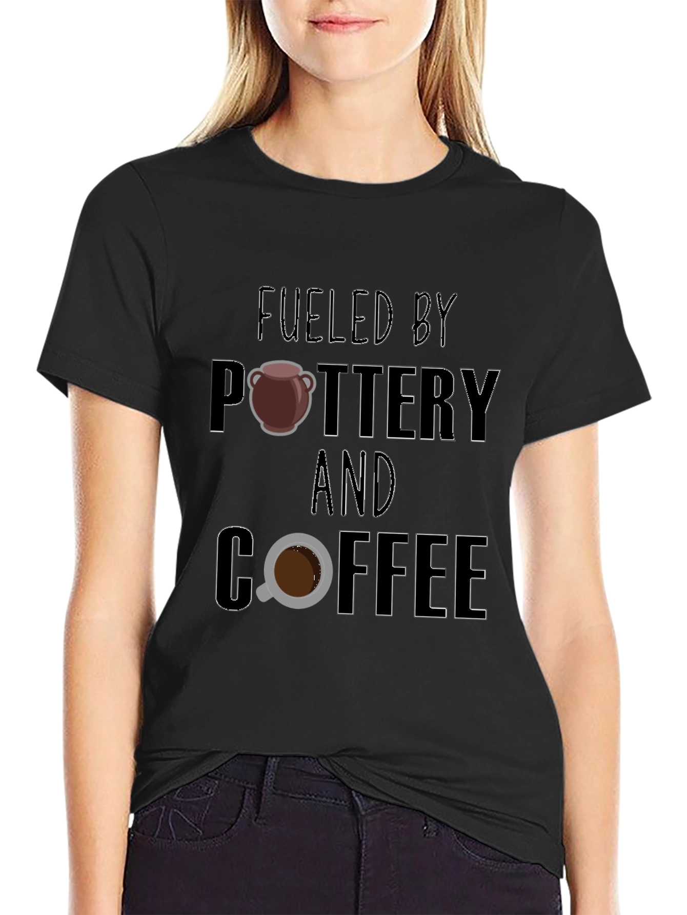 Fueled by Pottery and Coffee Graphic Tee