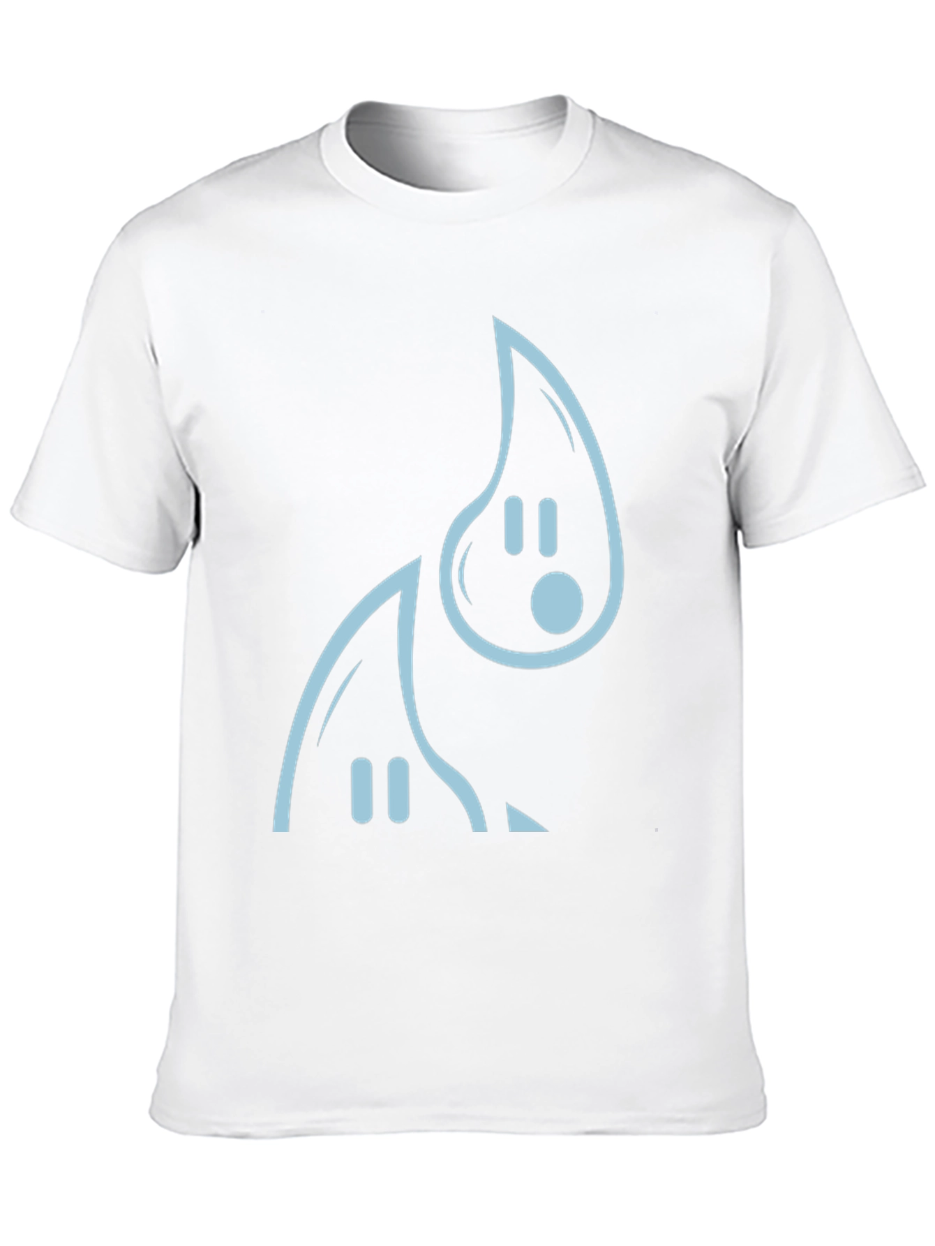 Minimalist Ghost Graphic T-Shirt - Black