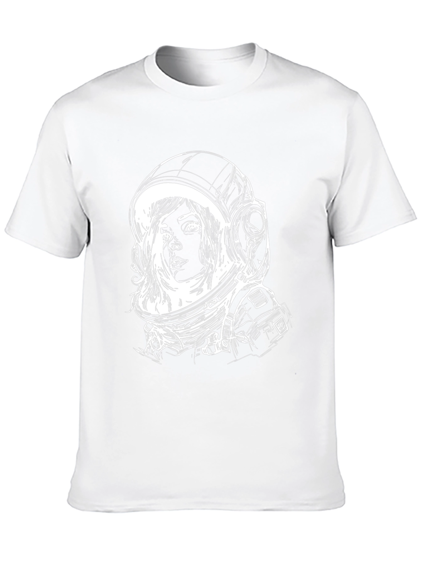 Astronaut Girl Graphic Tee - Stylish Black T-Shirt