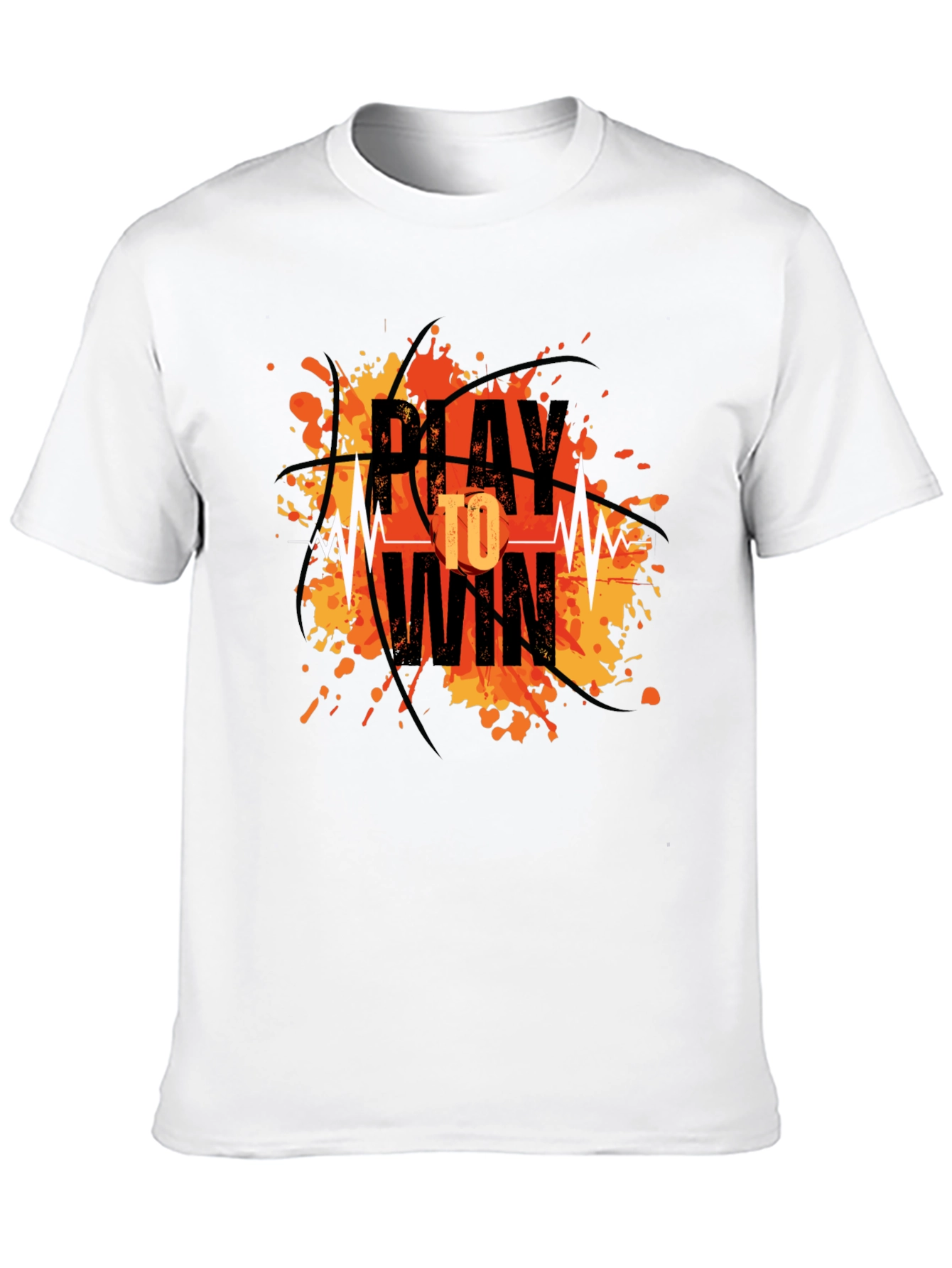 Play to Win Graphic T-Shirt - Basketball Design